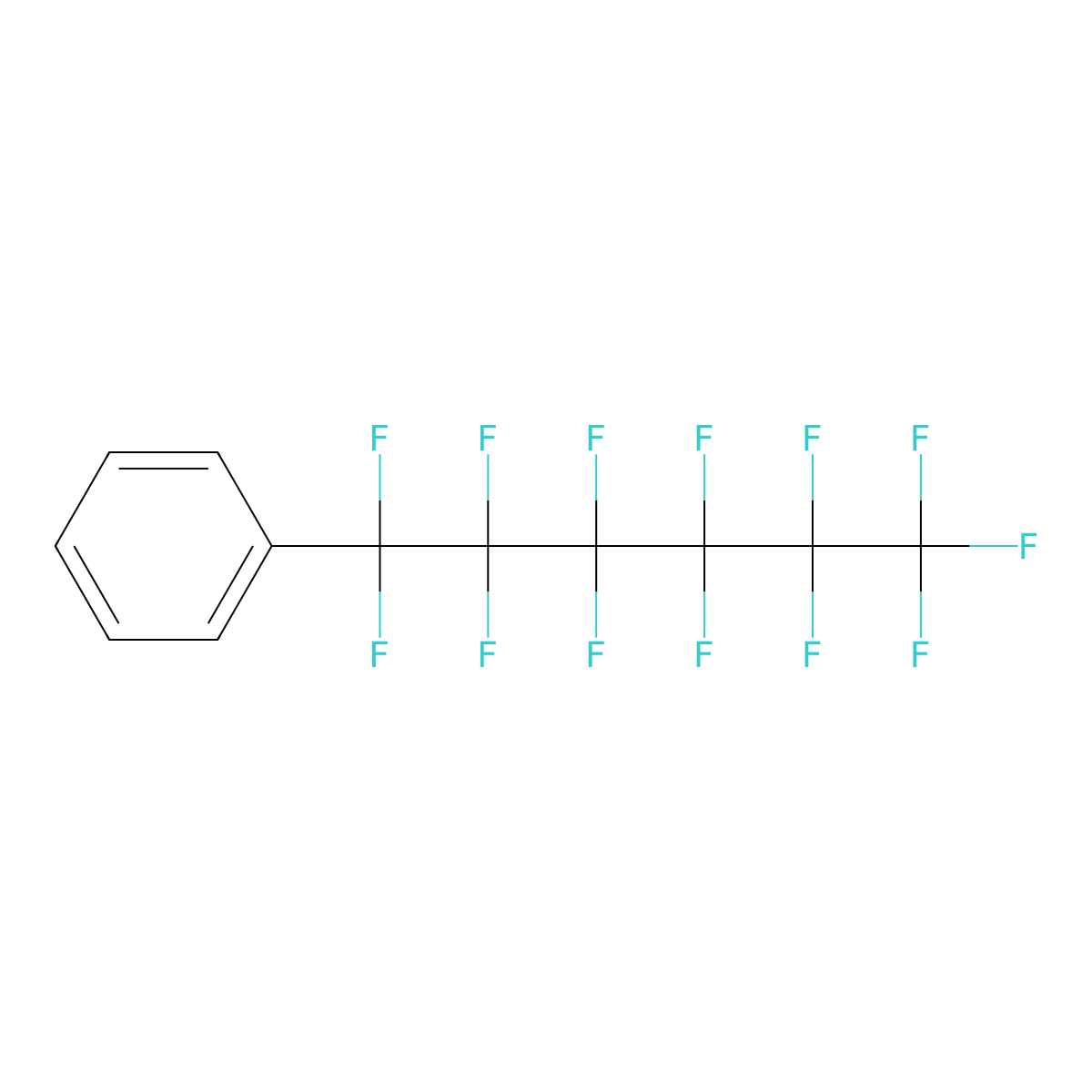 (Tridecafluorohexyl)benzene molecular structure, CAS 65440-93-9