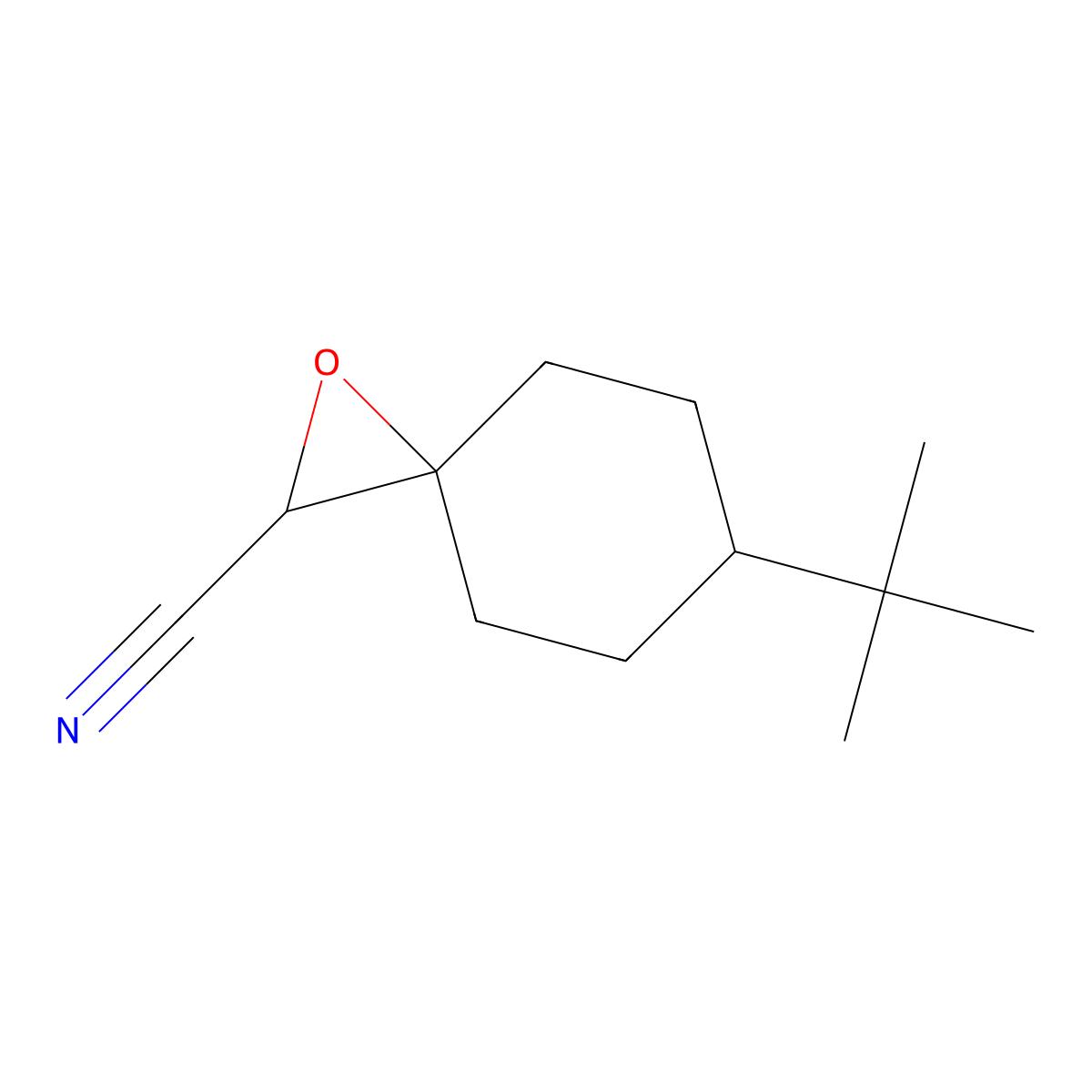 6-tert-Butyl-1-oxaspiro[2.5]octane-2-carbonitrile molecular structure, CAS 65445-49-0