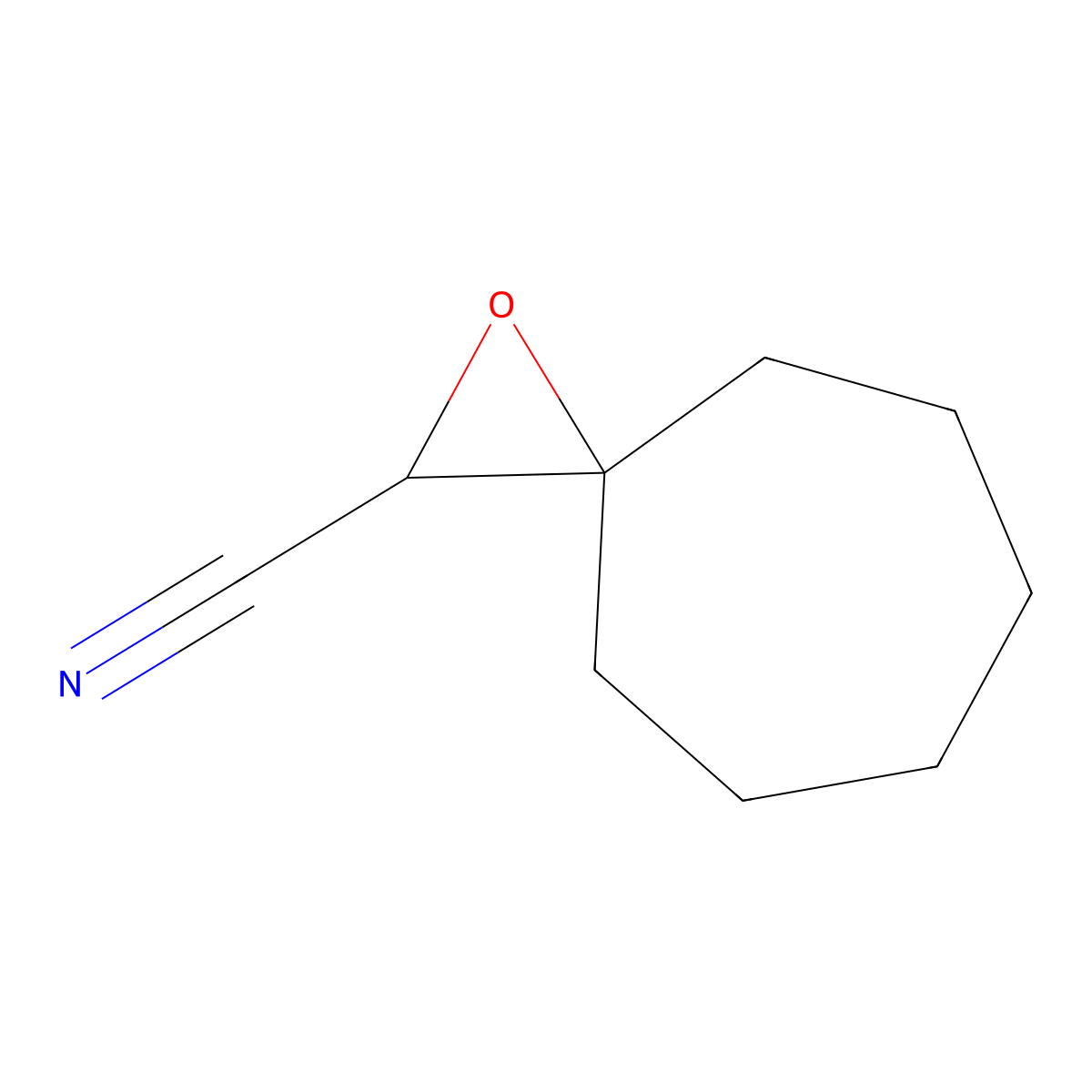 1-Oxaspiro[2.6]nonane-2-carbonitrile molecular structure, CAS 65445-50-3
