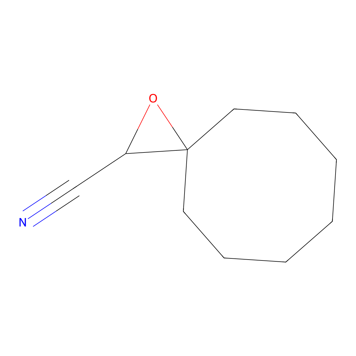 1-Oxaspiro[2.7]decane-2-carbonitrile molecular structure, CAS 65445-51-4