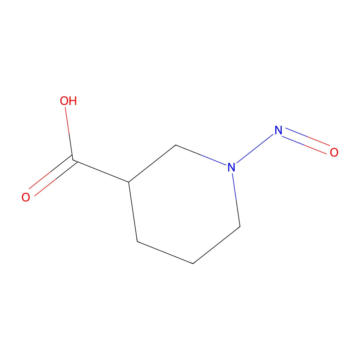 N-Nitrosonipecotic acid molecular structure, CAS 65445-62-7