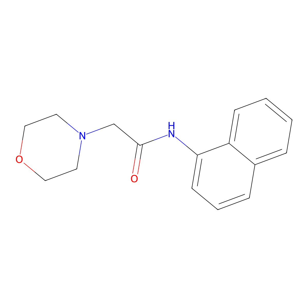 2-Morpholino-N-(naphthalen-1-yl)acetamide molecular structure, CAS 65447-11-2