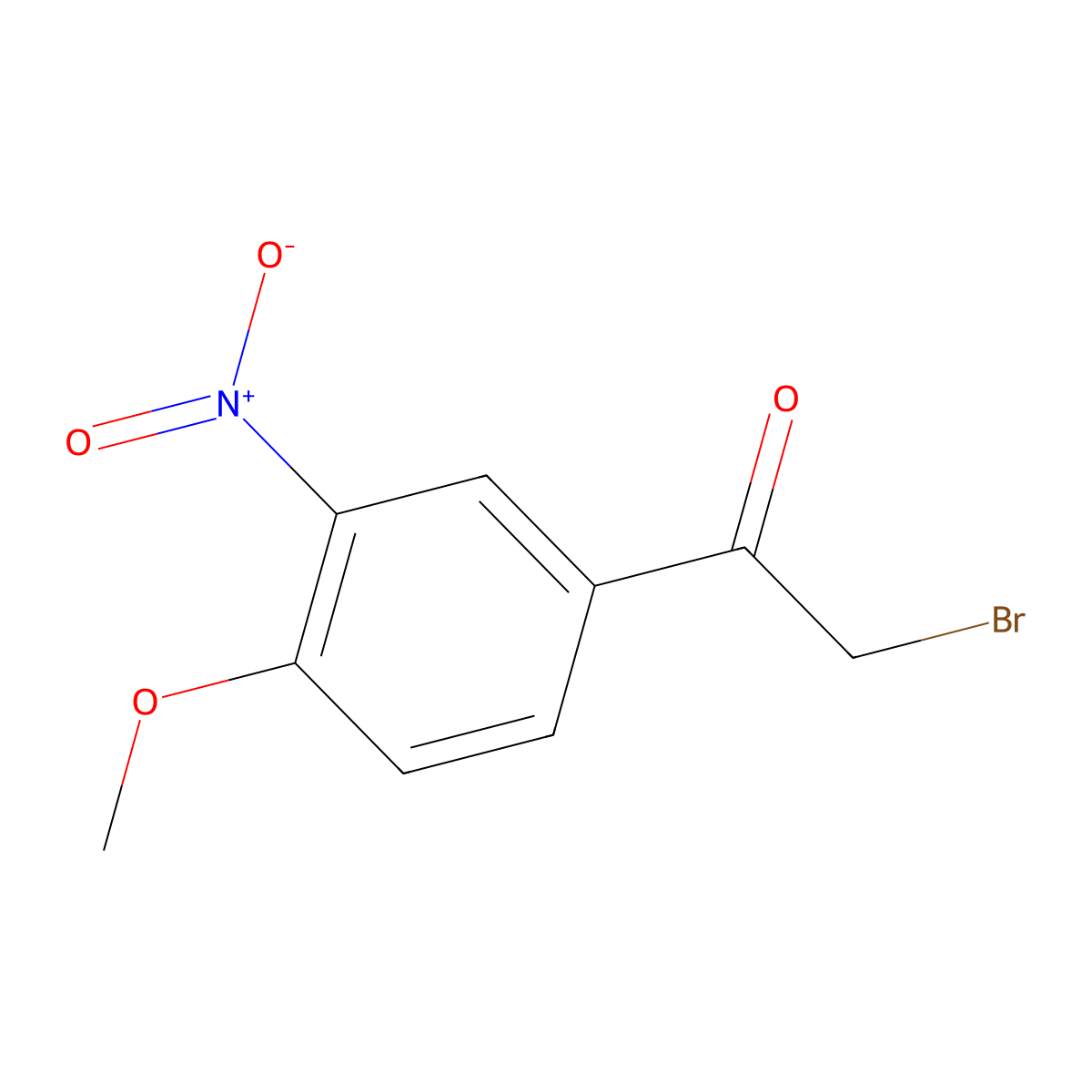 2-Bromo-1-(4-methoxy-3-nitrophenyl)ethanone molecular structure, CAS 65447-49-6