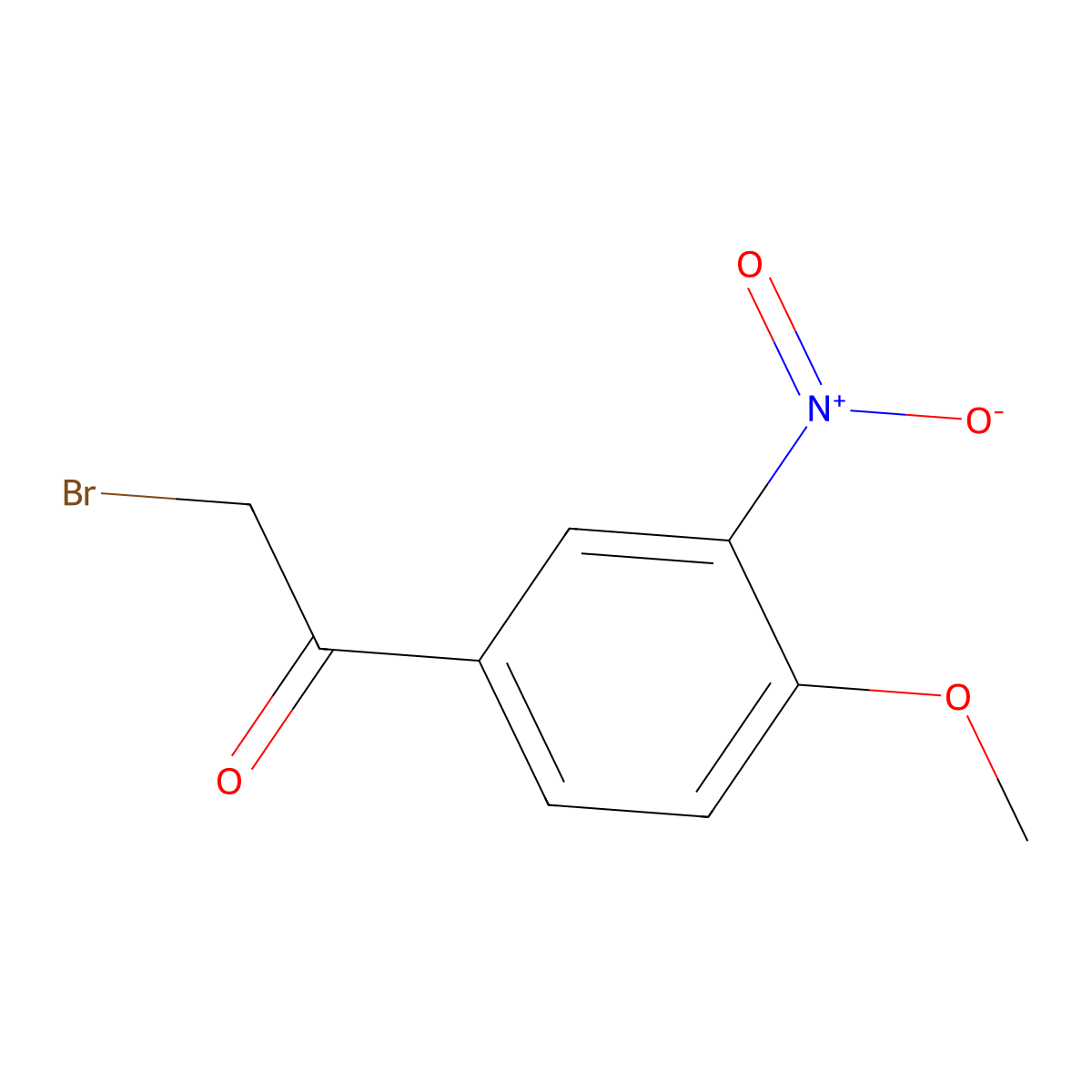 2-Bromo-1-(4-methoxy-3-nitrophenyl)ethanone molecular structure, CAS 65447-49-6