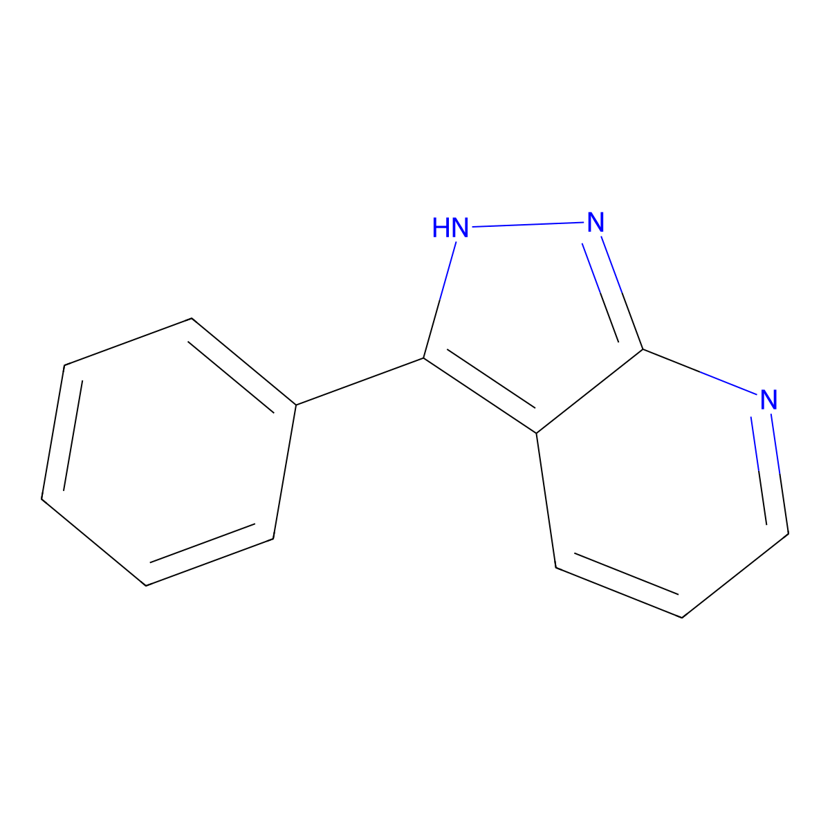3-Phenyl-1h-pyrazolo[3,4-b]pyridine molecular structure, CAS 65452-77-9