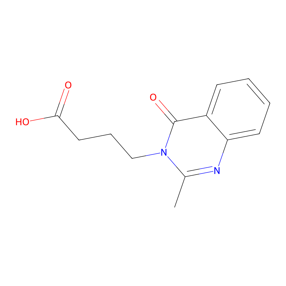 4-(2-Methyl-4-oxo-3,4-dihydroquinazolin-3-yl)butanoic acid molecular structure, CAS 65452-94-0