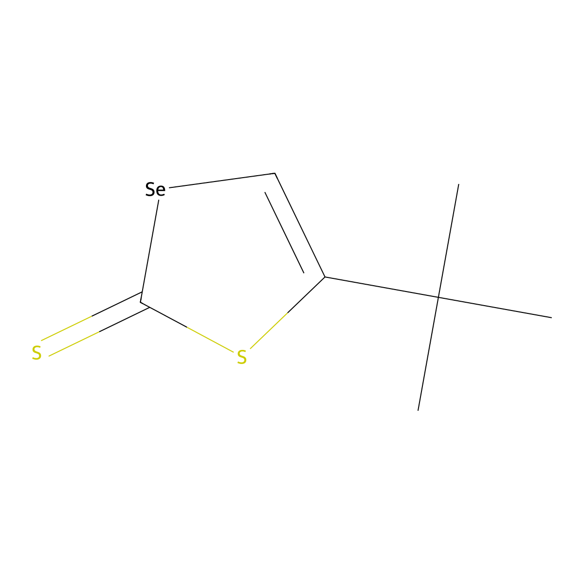 5-Tert-butyl-1,3-thiaselenole-2-thione molecular structure, CAS 65456-31-7