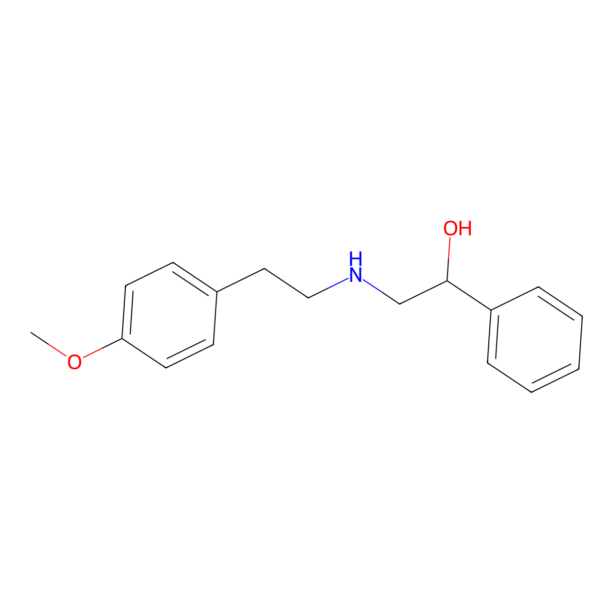 2-((4-Methoxyphenethyl)amino)-1-phenylethanol molecular structure, CAS 65458-23-3