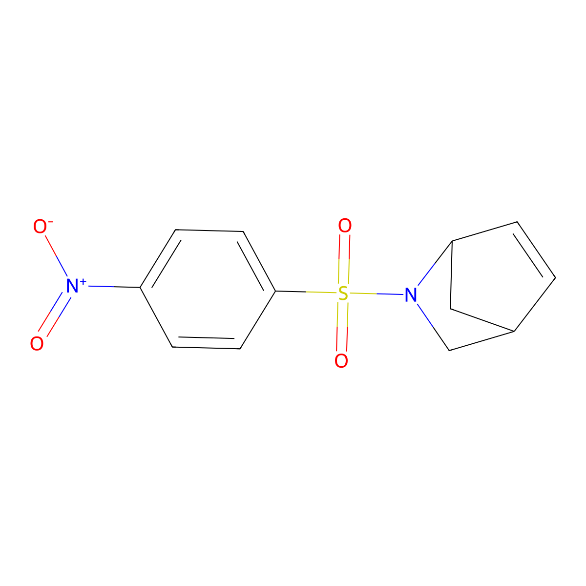 2-(4-Nitrophenyl)sulfonyl-2-azabicyclo[2.2.1]hept-5-ene molecular structure, CAS 654633-67-7