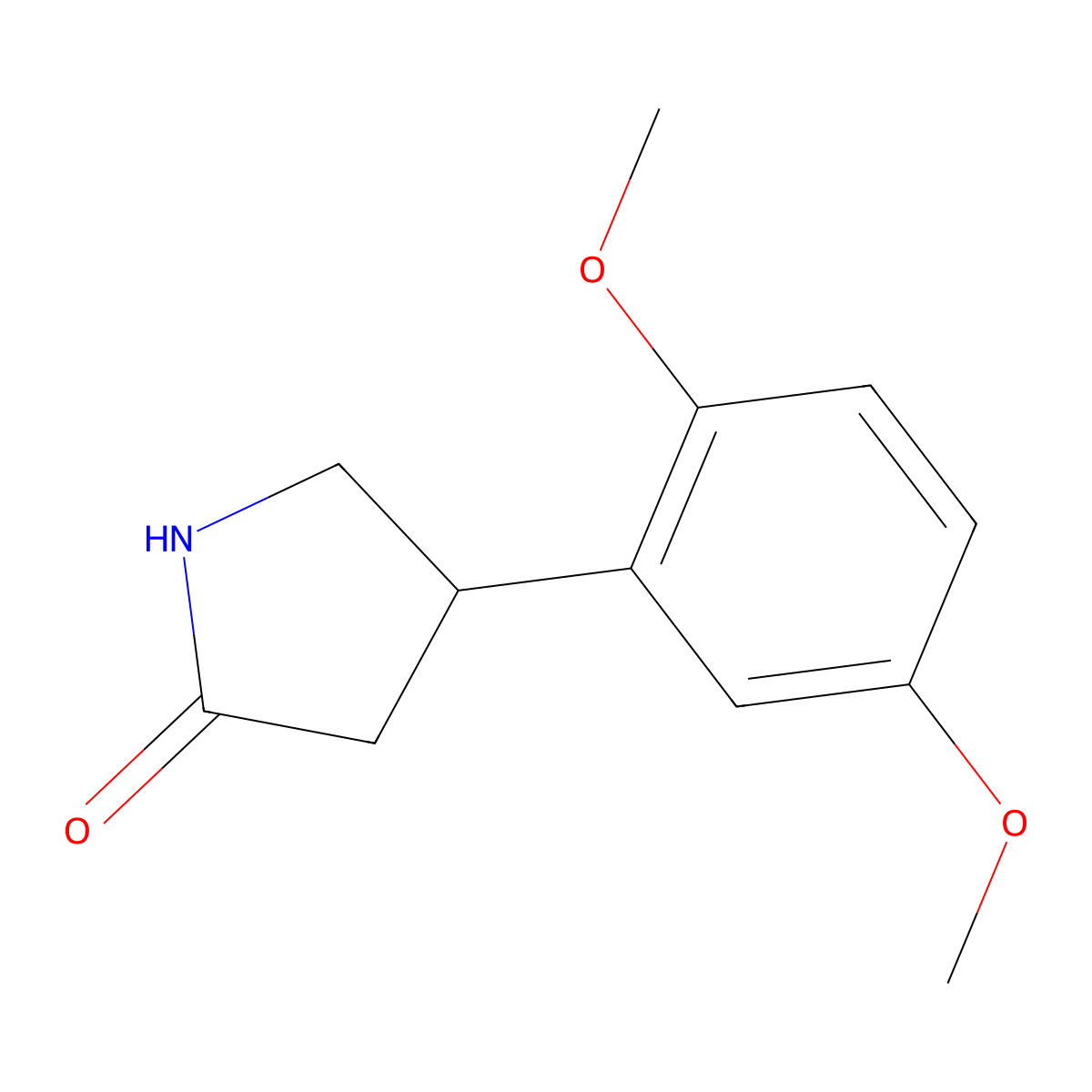 4-(2,5-Dimethoxyphenyl)pyrrolidin-2-one molecular structure, CAS 654633-86-0