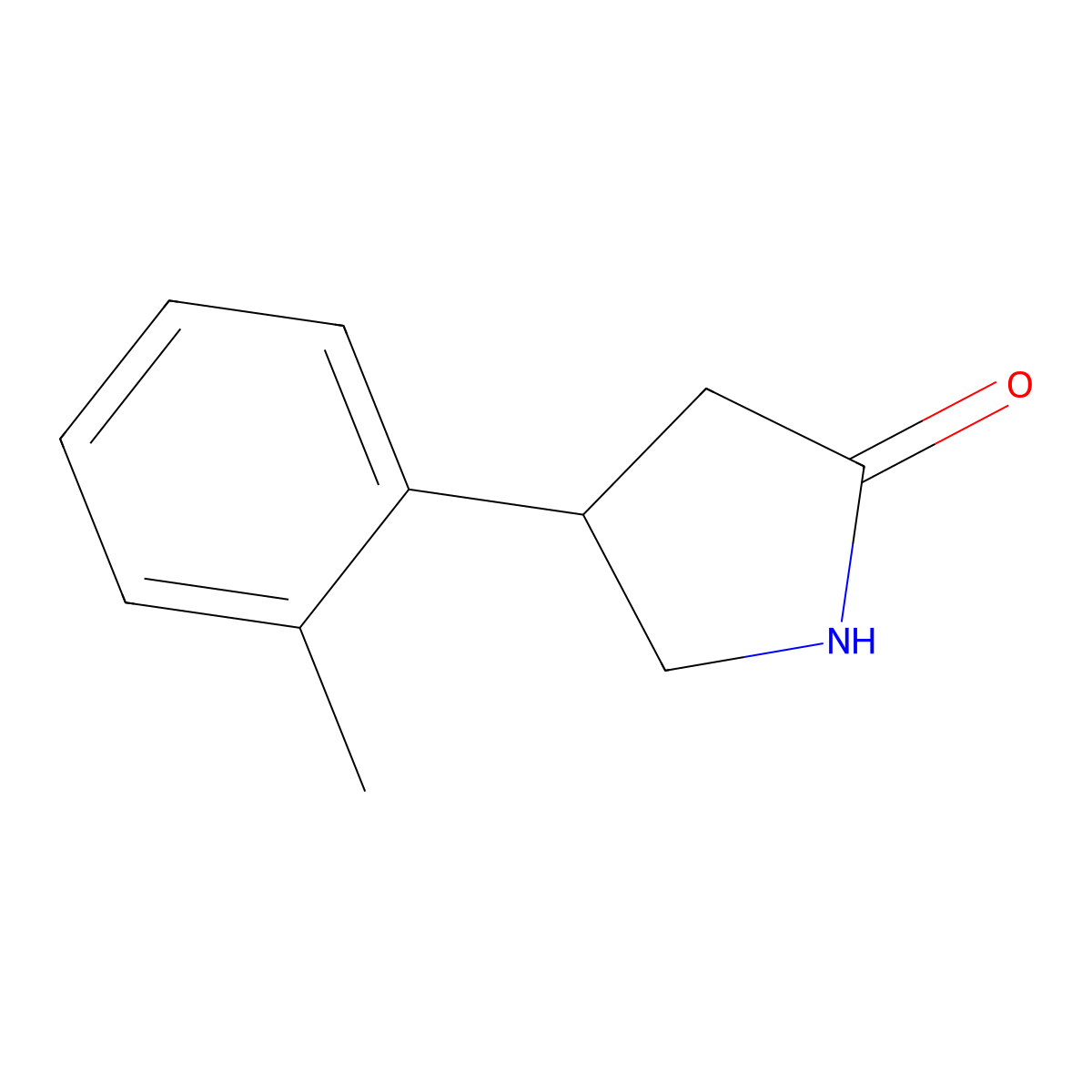 4-(2-Methylphenyl)pyrrolidin-2-one molecular structure, CAS 654633-87-1