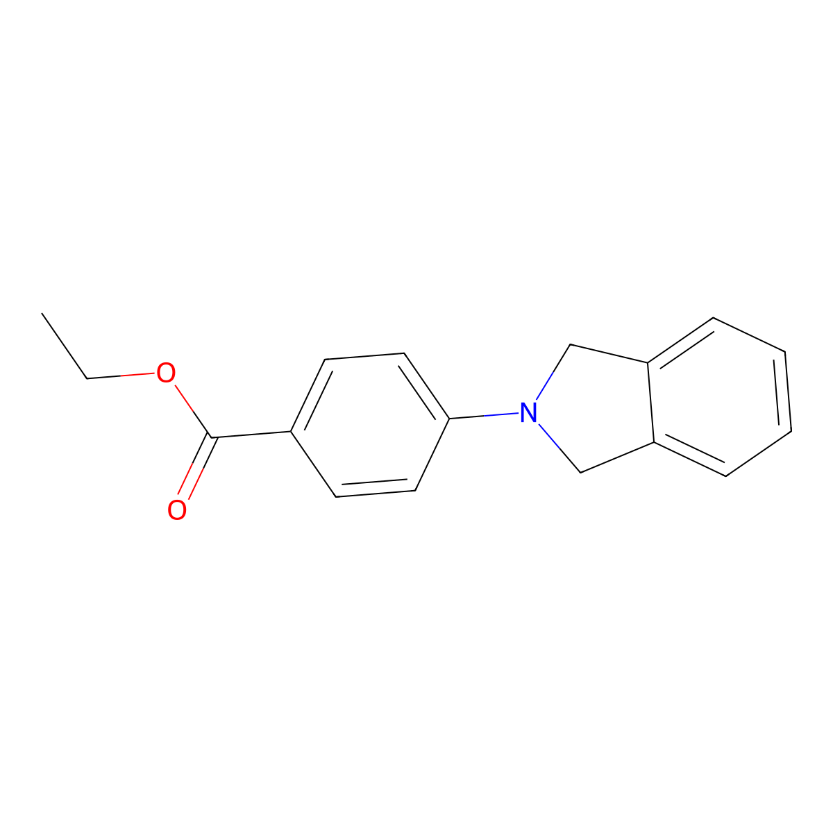 ethyl 4-(1,3-dihydro-2H-isoindol-2-yl)benzoate molecular structure, CAS 654635-00-4