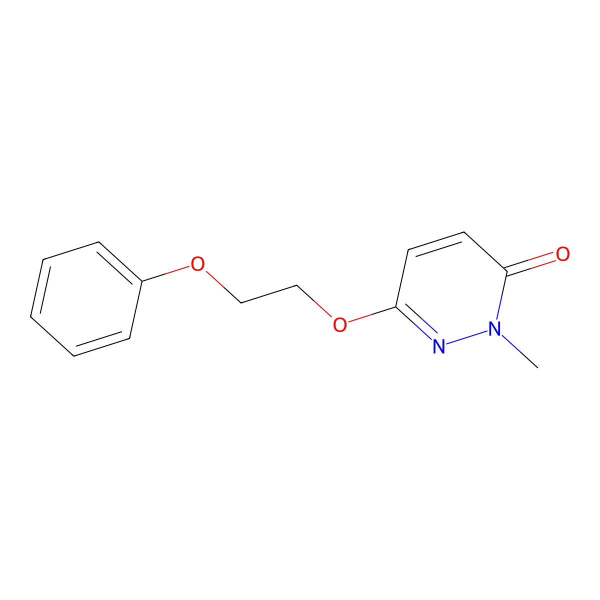 2-Methyl-6-(2-phenoxyethoxy)pyridazin-3-one molecular structure, CAS 654635-05-9