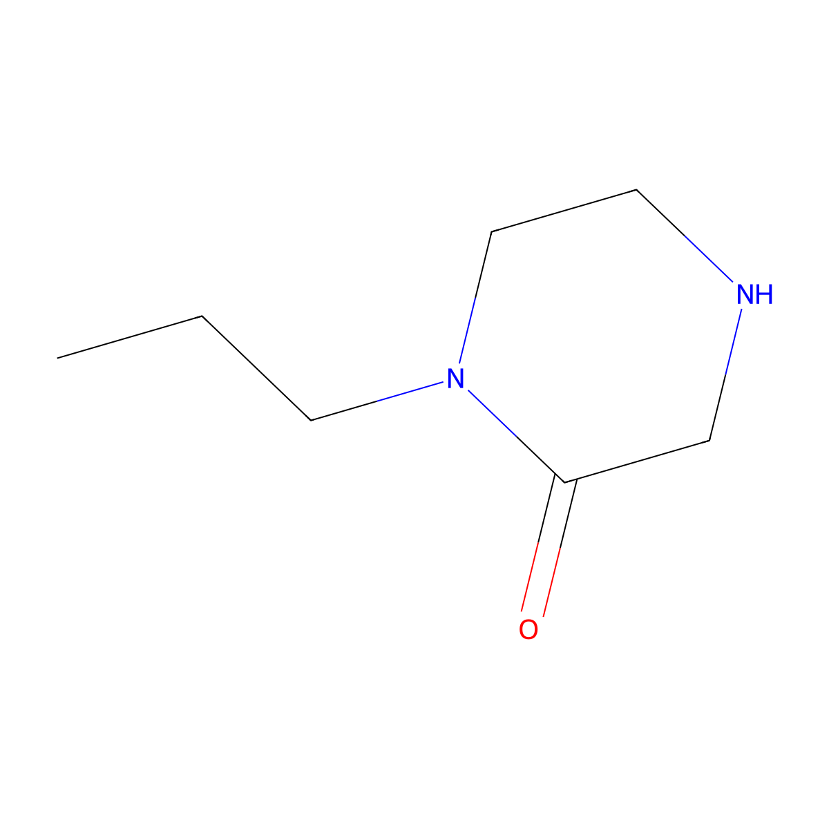 1-Propylpiperazin-2-one molecular structure, CAS 65464-10-0