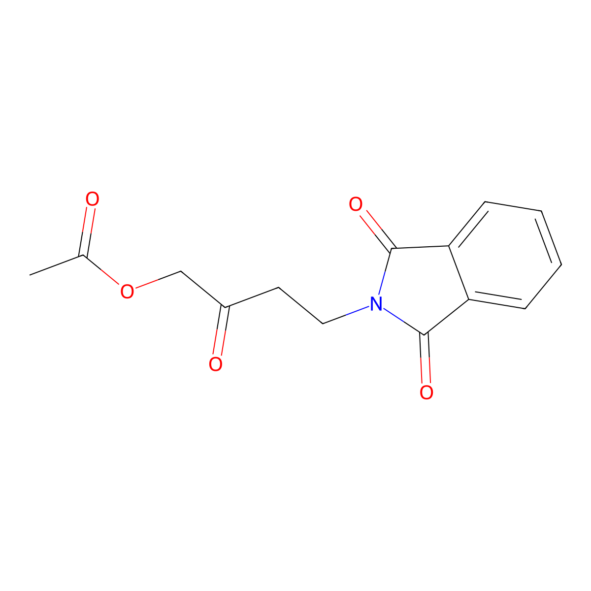 1H-Isoindole-1,3(2H)-dione, 2-[4-(acetyloxy)-3-oxobutyl]- molecular structure, CAS 65465-66-9