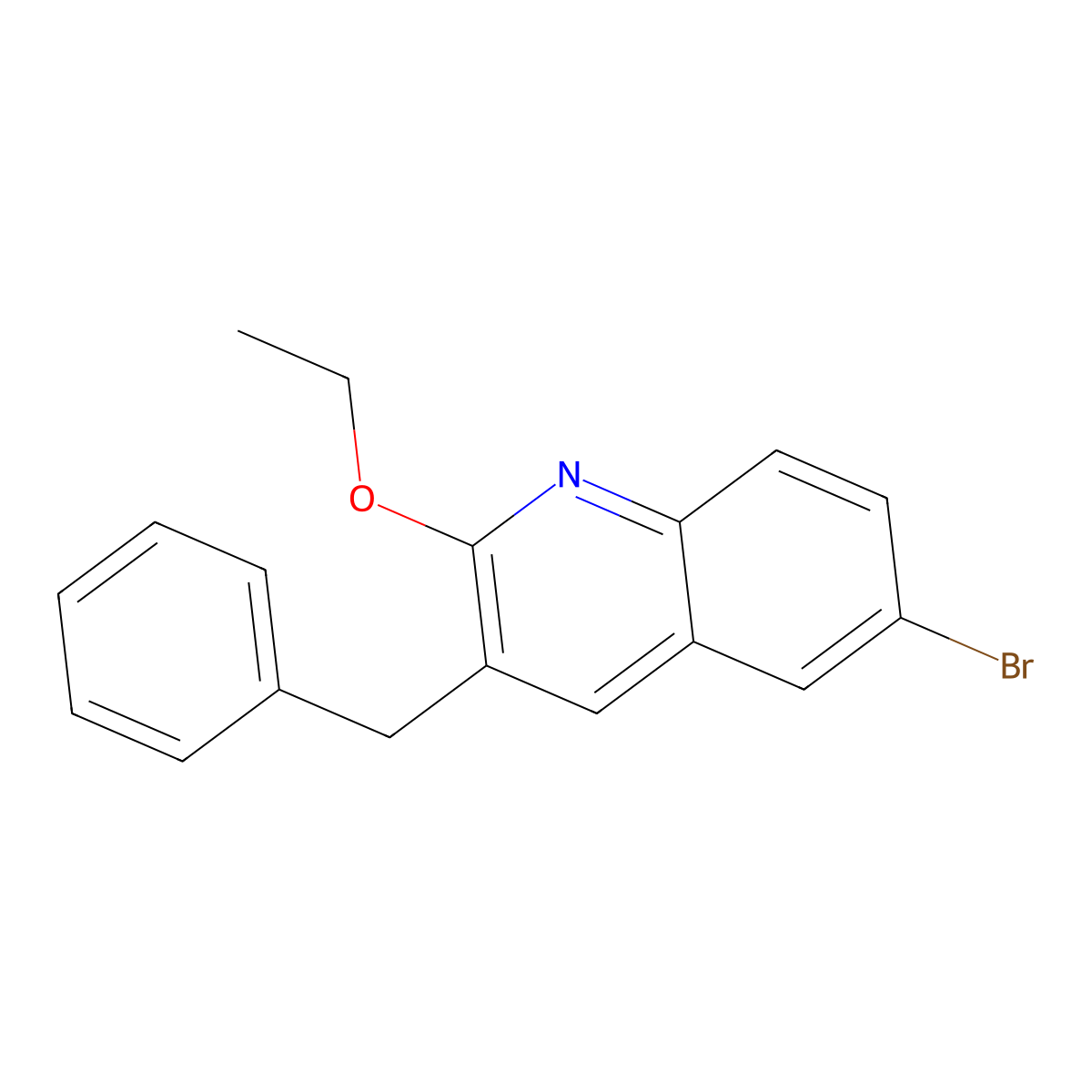6-Bromo-2-ethoxy-3-(phenylmethyl)quinoline molecular structure, CAS 654655-70-6