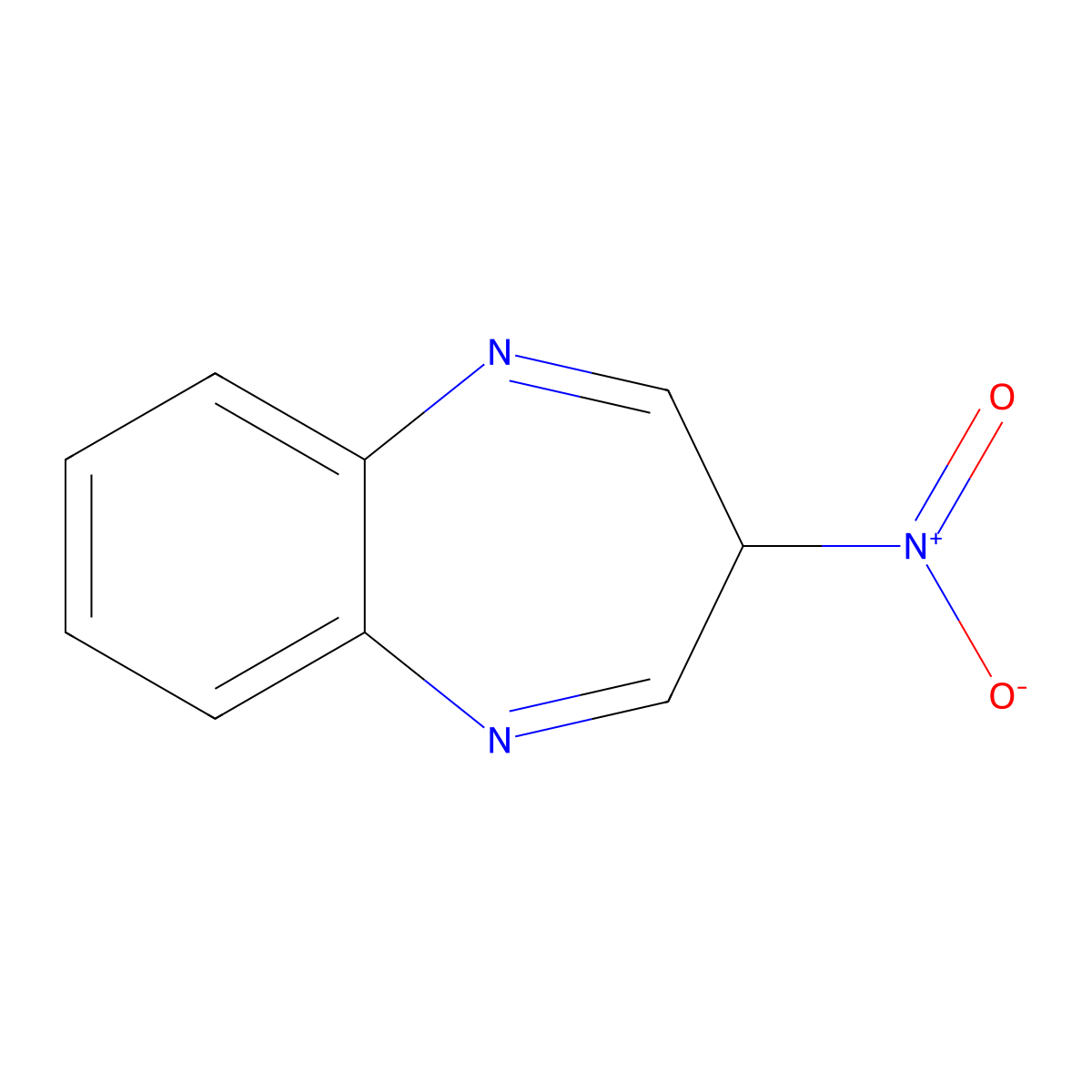 3-Nitro-3H-1,5-benzodiazepine molecular structure, CAS 65466-29-7