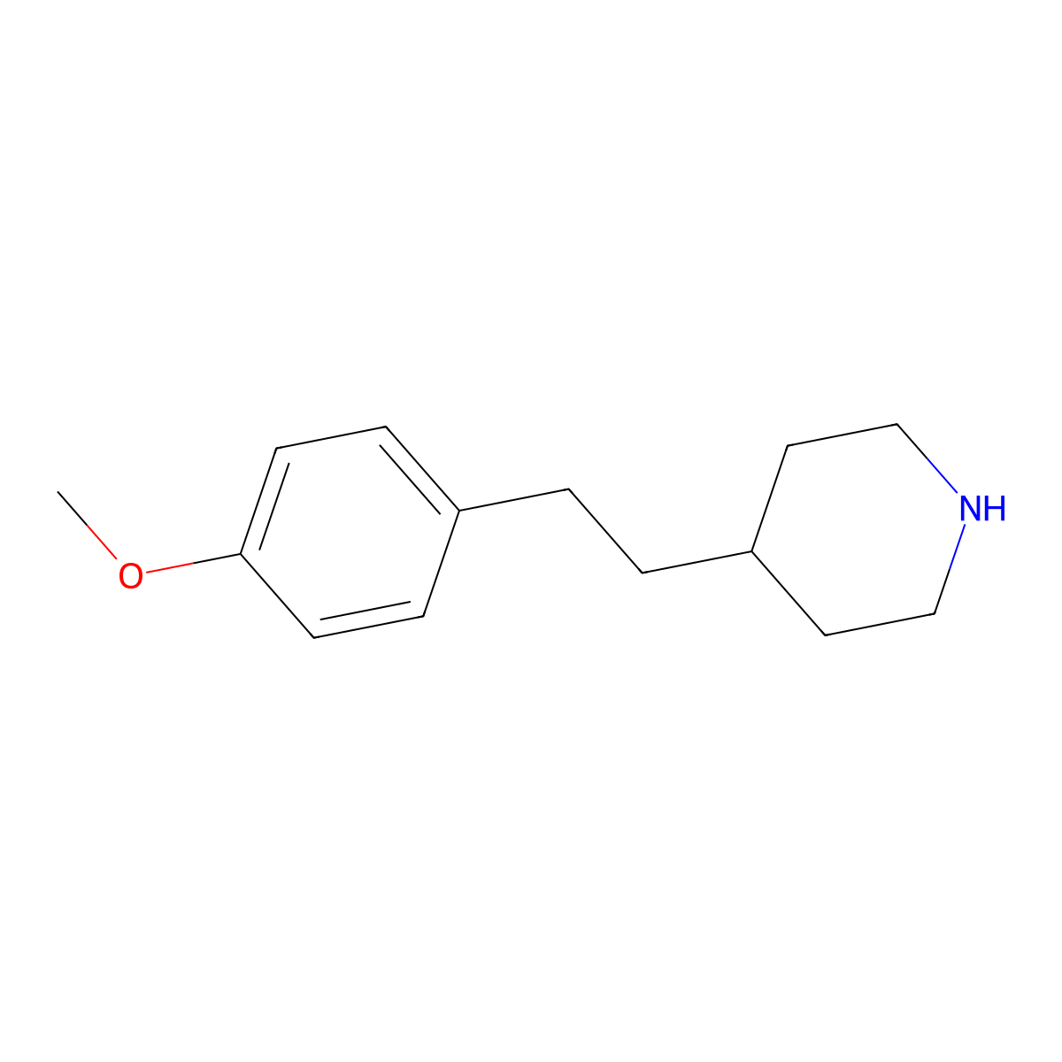 4-[2-(4-Methoxyphenyl)ethyl]piperidine molecular structure, CAS 654662-60-9