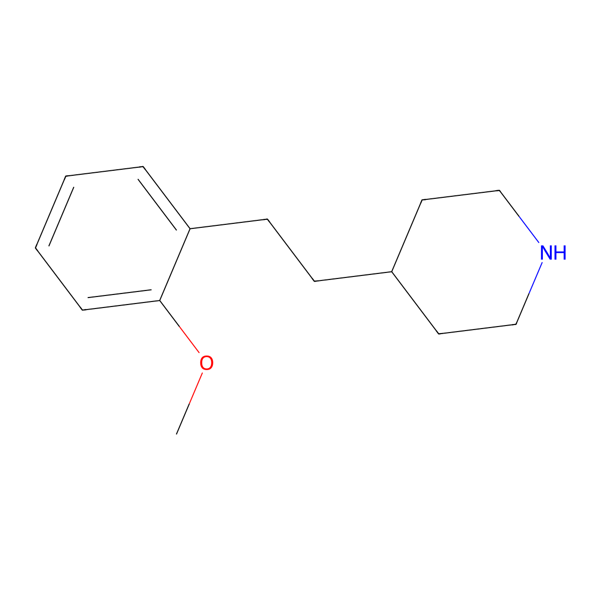 4-[2-(2-Methoxy-phenyl)-ethyl]-piperidine molecular structure, CAS 654662-91-6