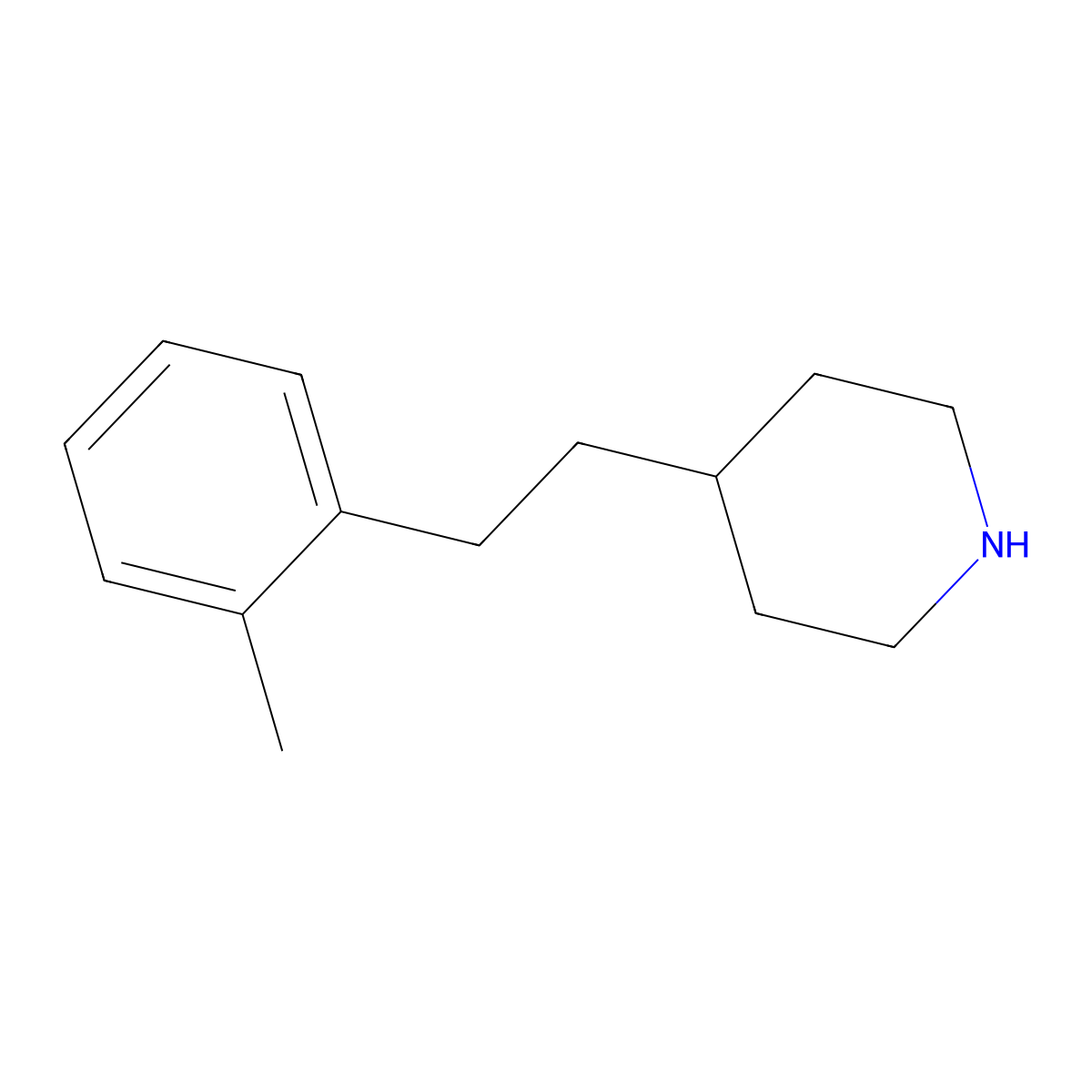 4-[2-(2-Methylphenyl)ethyl]piperidine molecular structure, CAS 654662-97-2