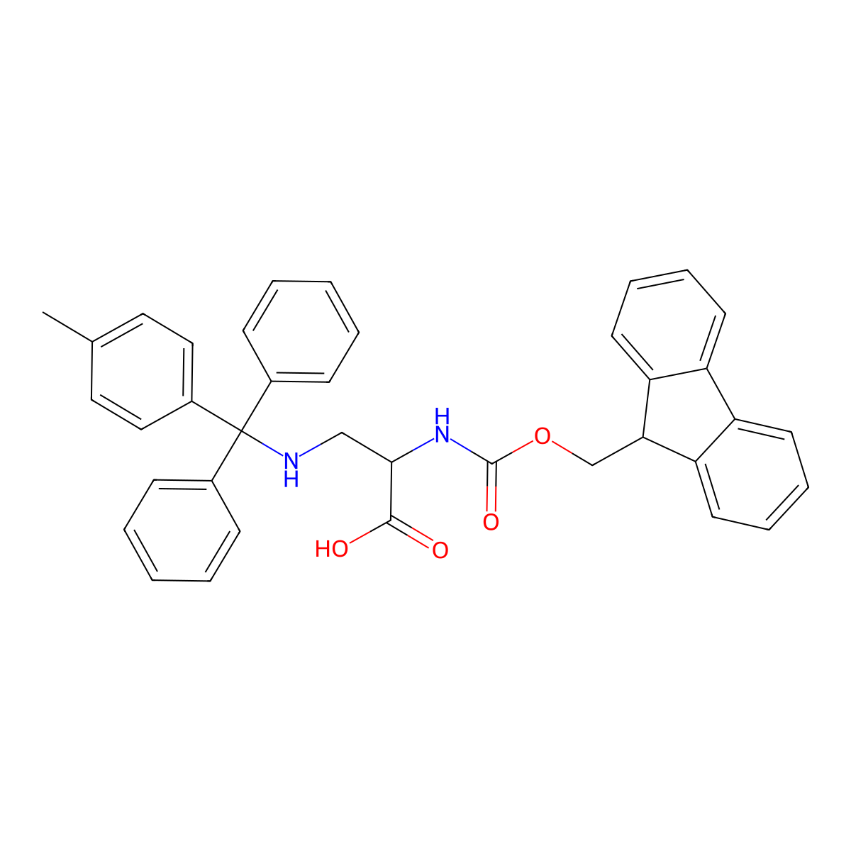 Fmoc-Dap(Mtt)-OH molecular structure, CAS 654670-89-0