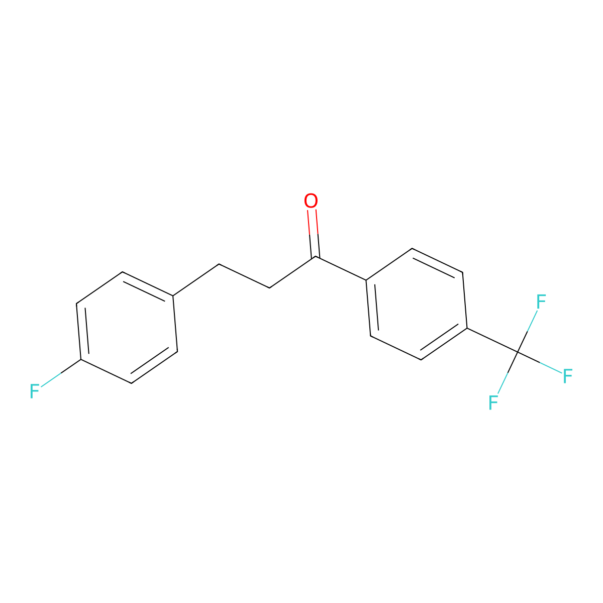 3-(4-Fluorophenyl)-4'-trifluoromethylpropiophenone molecular structure, CAS 654673-19-5
