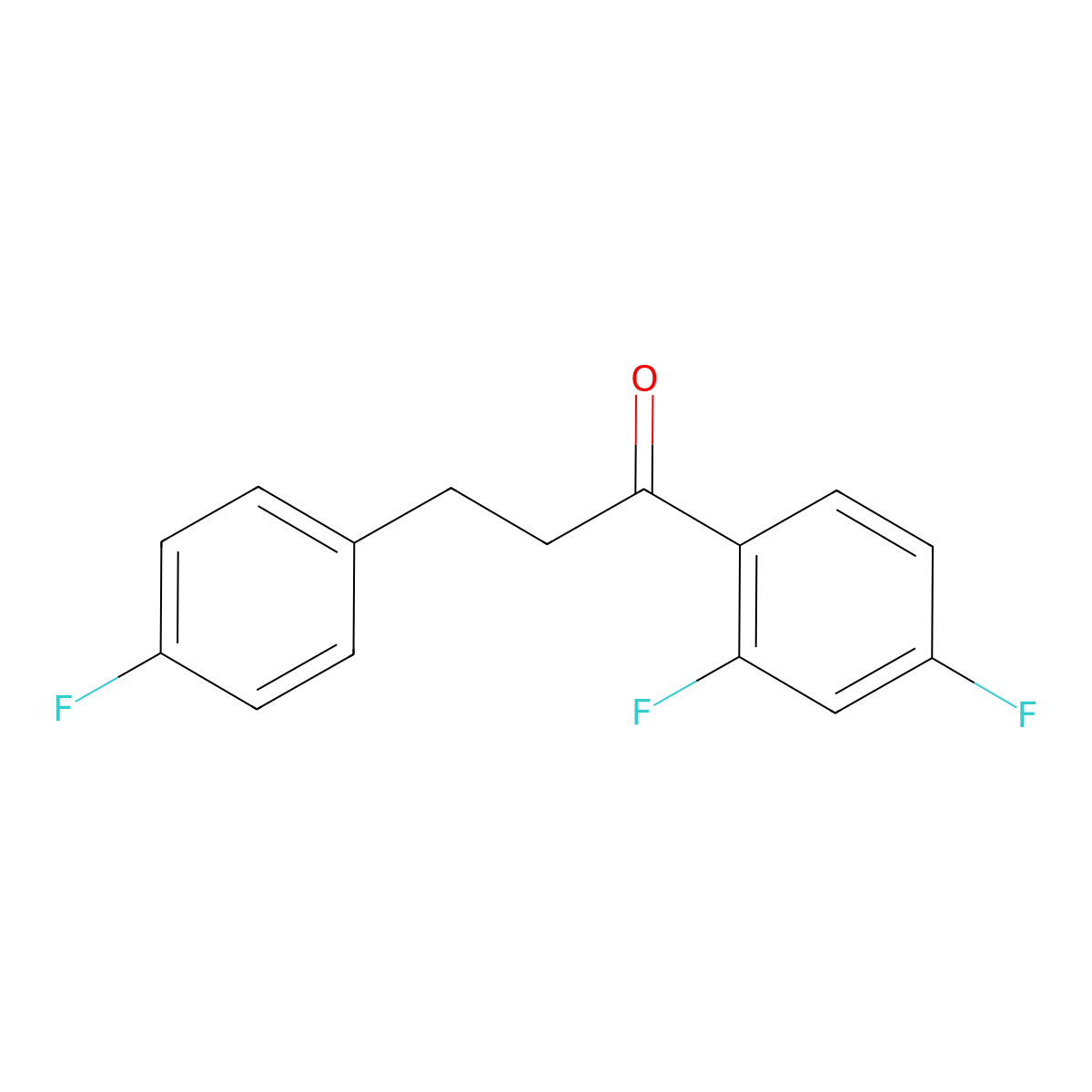 2',4'-Difluoro-3-(4-fluorophenyl)propiophenone molecular structure, CAS 654673-34-4