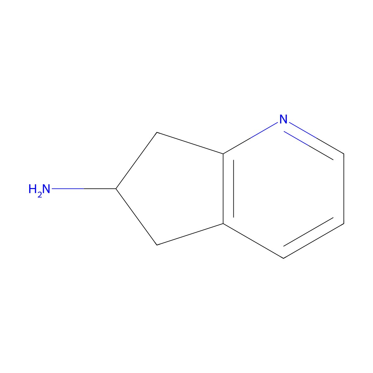 6,7-Dihydro-5H-cyclopenta[b]pyridin-6-amine molecular structure, CAS 654676-62-7