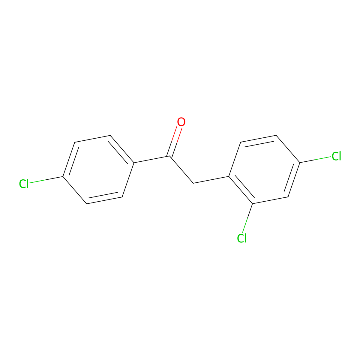 1-(4-Chlorophenyl)-2-(2,4-dichlorophenyl)ethanone molecular structure, CAS 654682-18-5