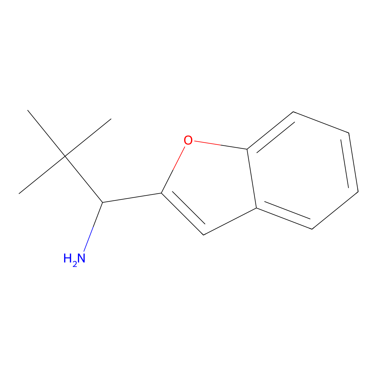 (1R)-1-(1-benzofuran-2-yl)-2,2-dimethylpropan-1-amine molecular structure, CAS 654683-76-8