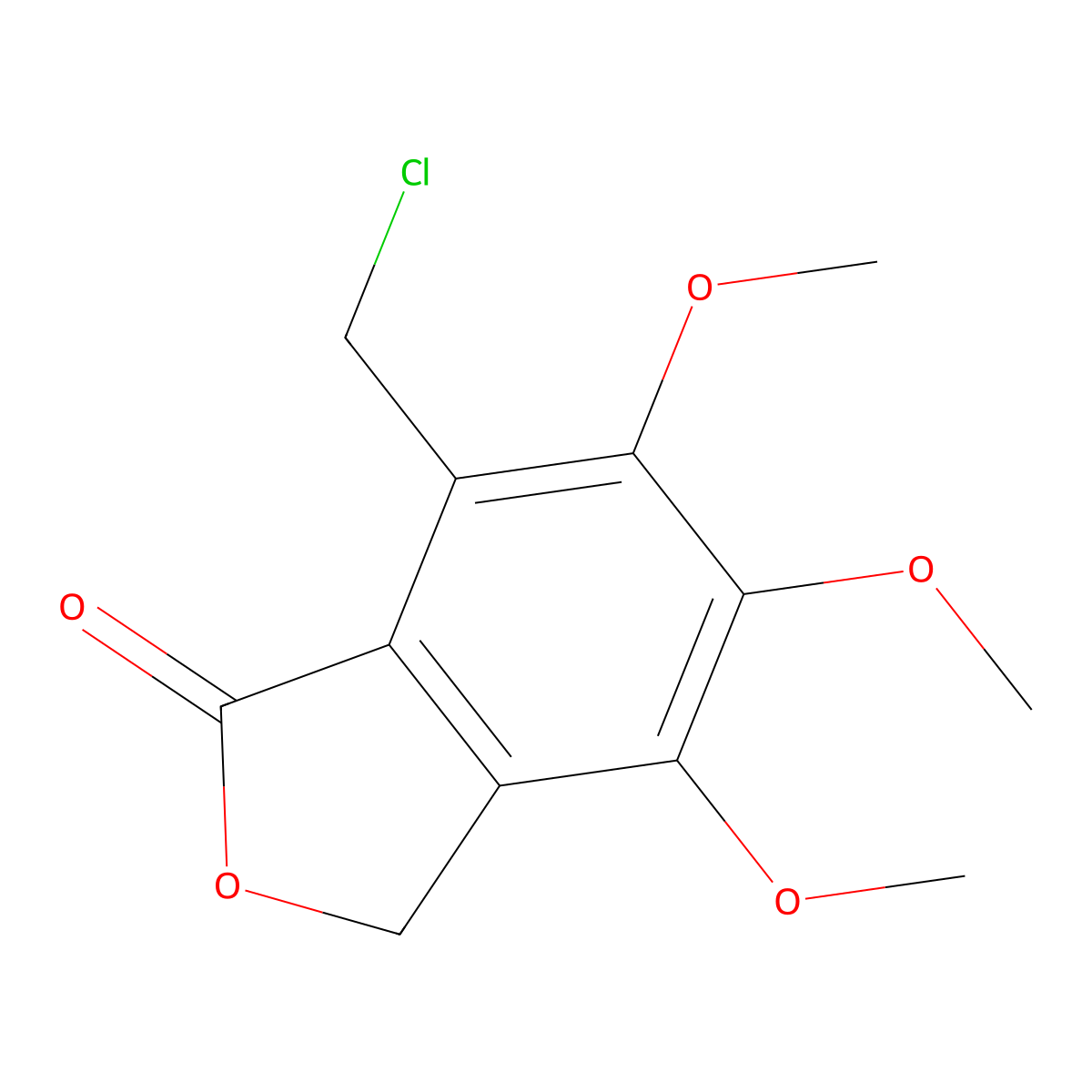 7-(chloromethyl)-4,5,6-trimethoxy-2-benzofuran-1(3H)-one molecular structure, CAS 6547-34-8