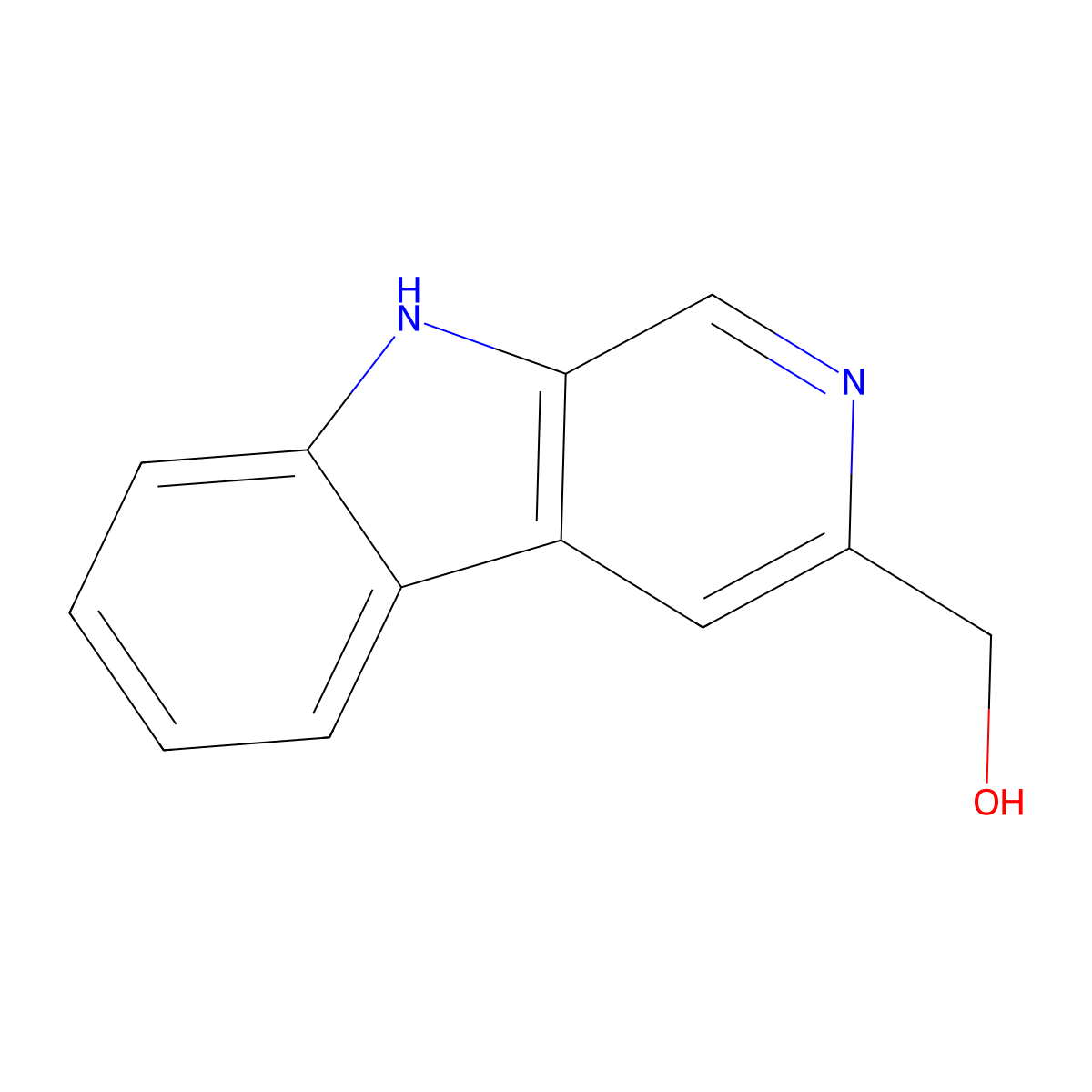 3-Hydroxymethyl-beta-carboline molecular structure, CAS 65474-79-5