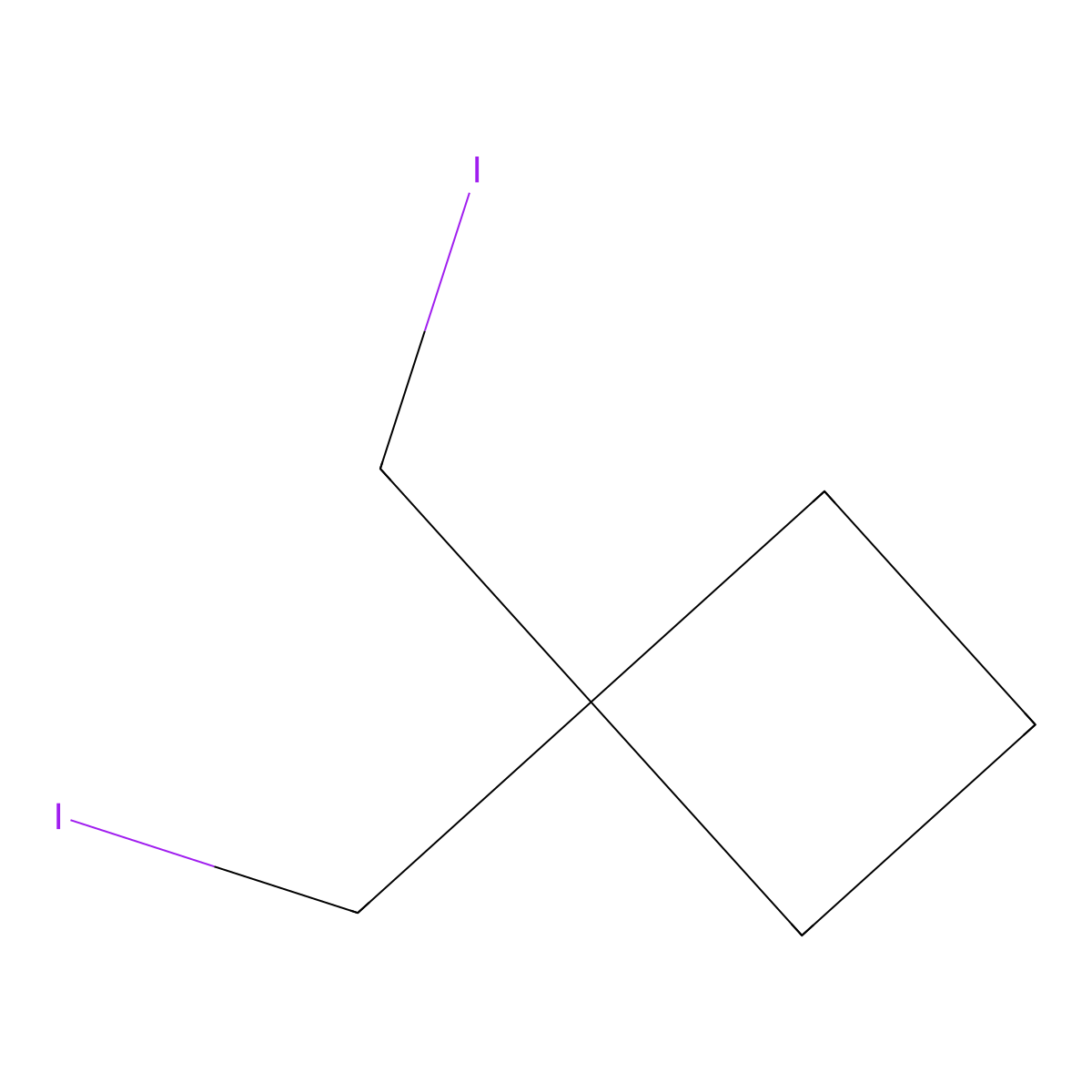 1,1-Bis(iodomethyl)cyclobutane molecular structure, CAS 65478-57-1