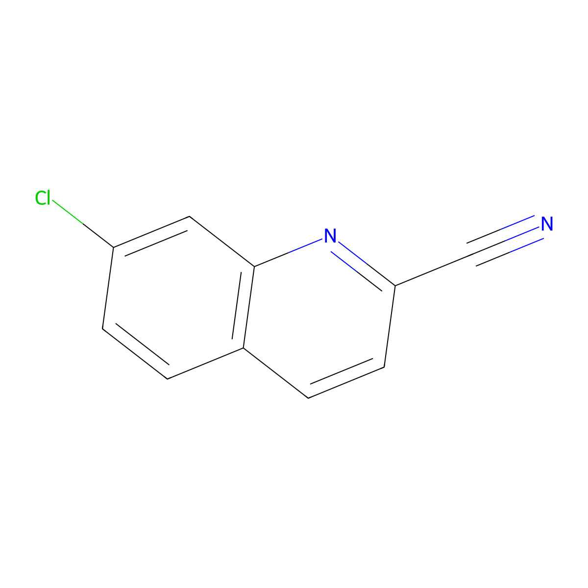 7-Chloroquinoline-2-carbonitrile molecular structure, CAS 65482-29-3