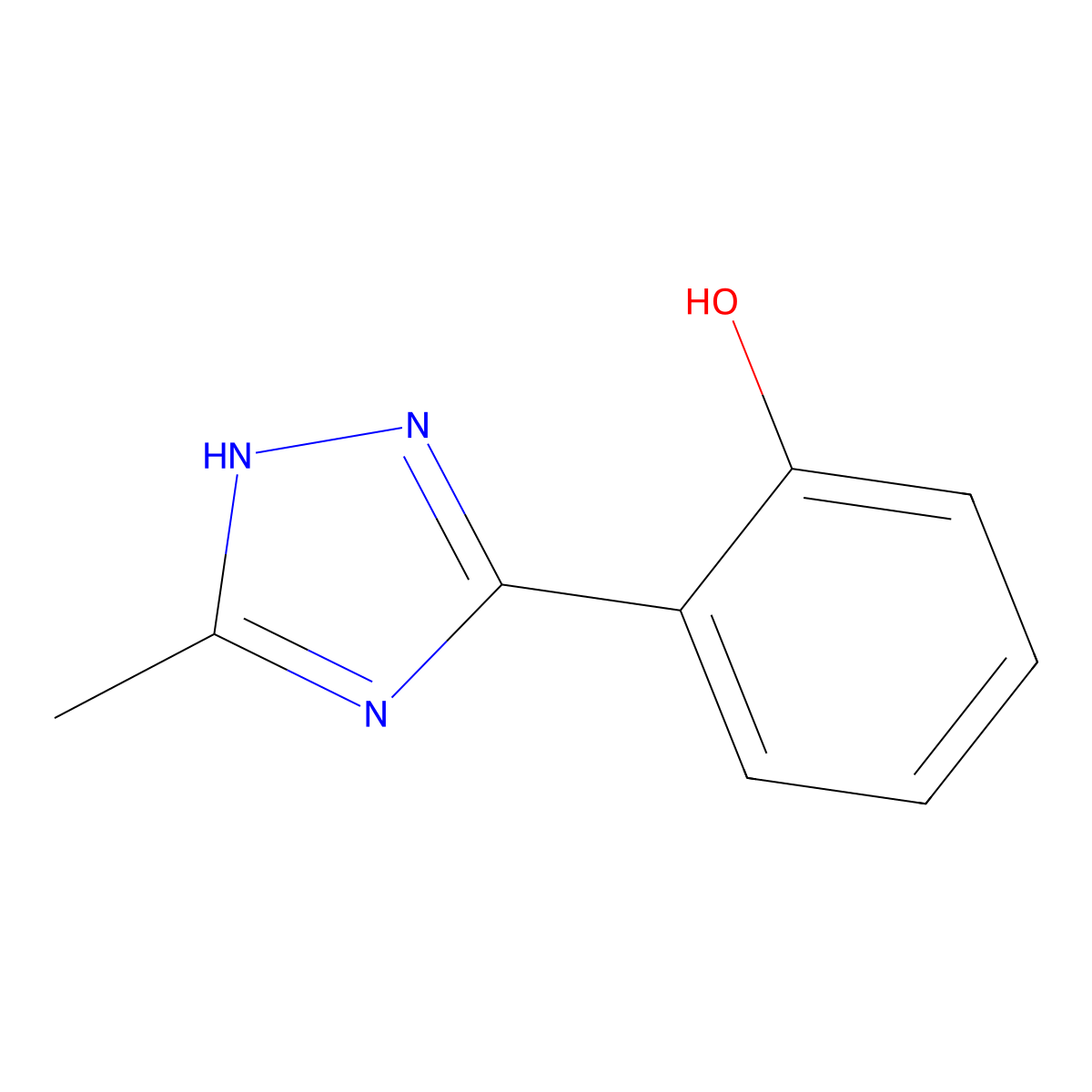 Phenol, 2-(5-methyl-1H-1,2,4-triazol-3-yl)- molecular structure, CAS 65483-93-4