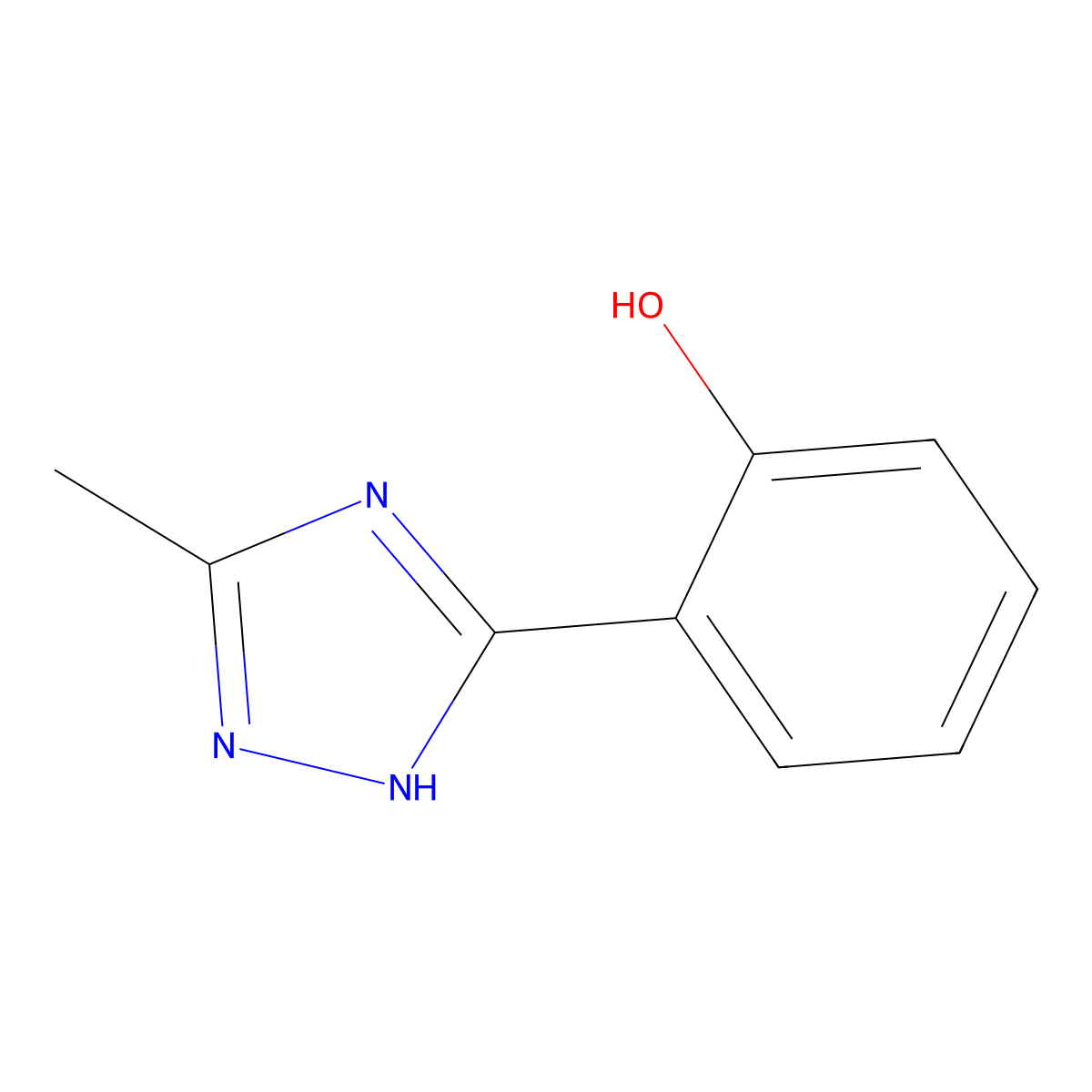 Phenol, 2-(5-methyl-1H-1,2,4-triazol-3-yl)- molecular structure, CAS 65483-93-4