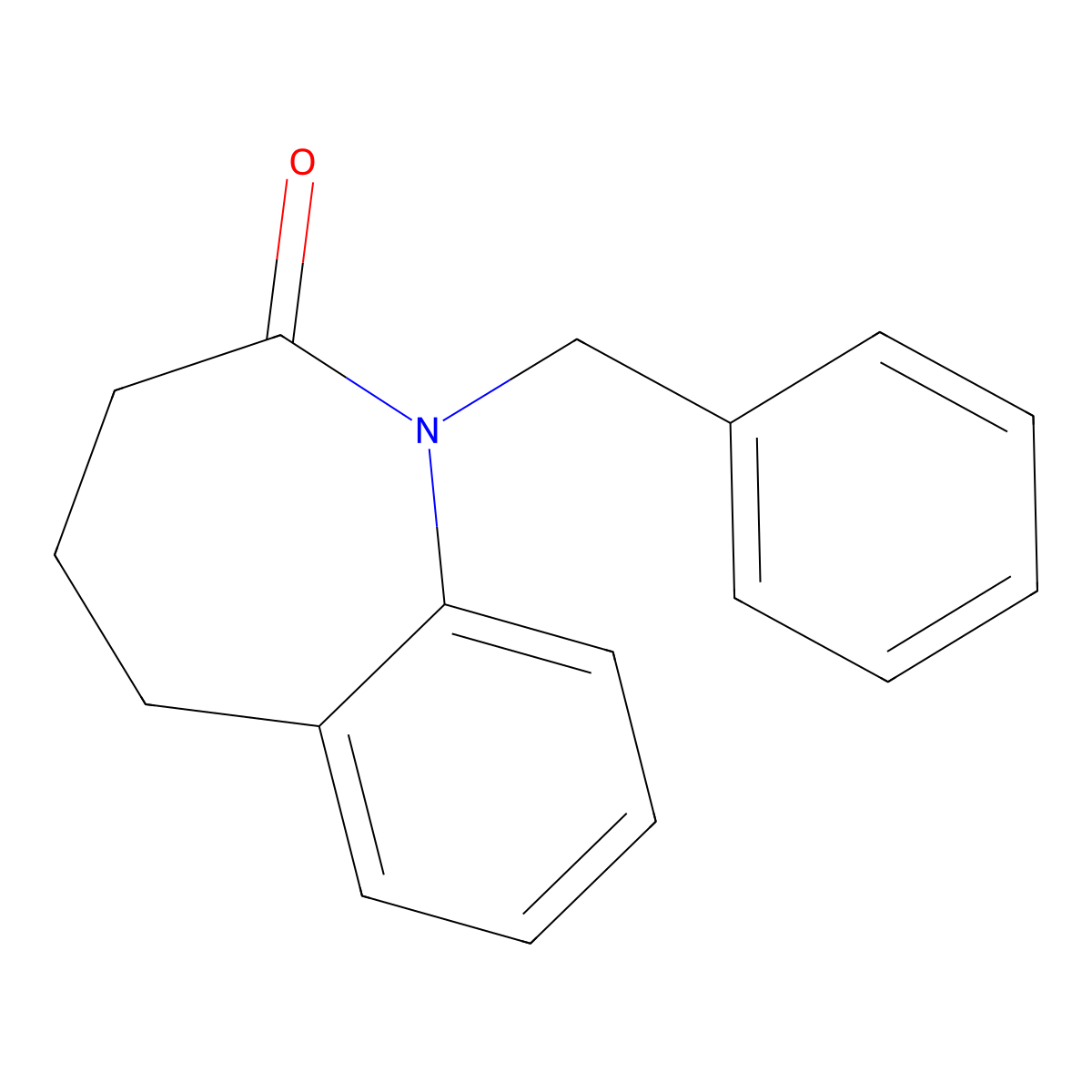 1-benzyl-1,3,4,5-tetrahydro-2H-1-benzazepin-2-one molecular structure, CAS 65486-33-1