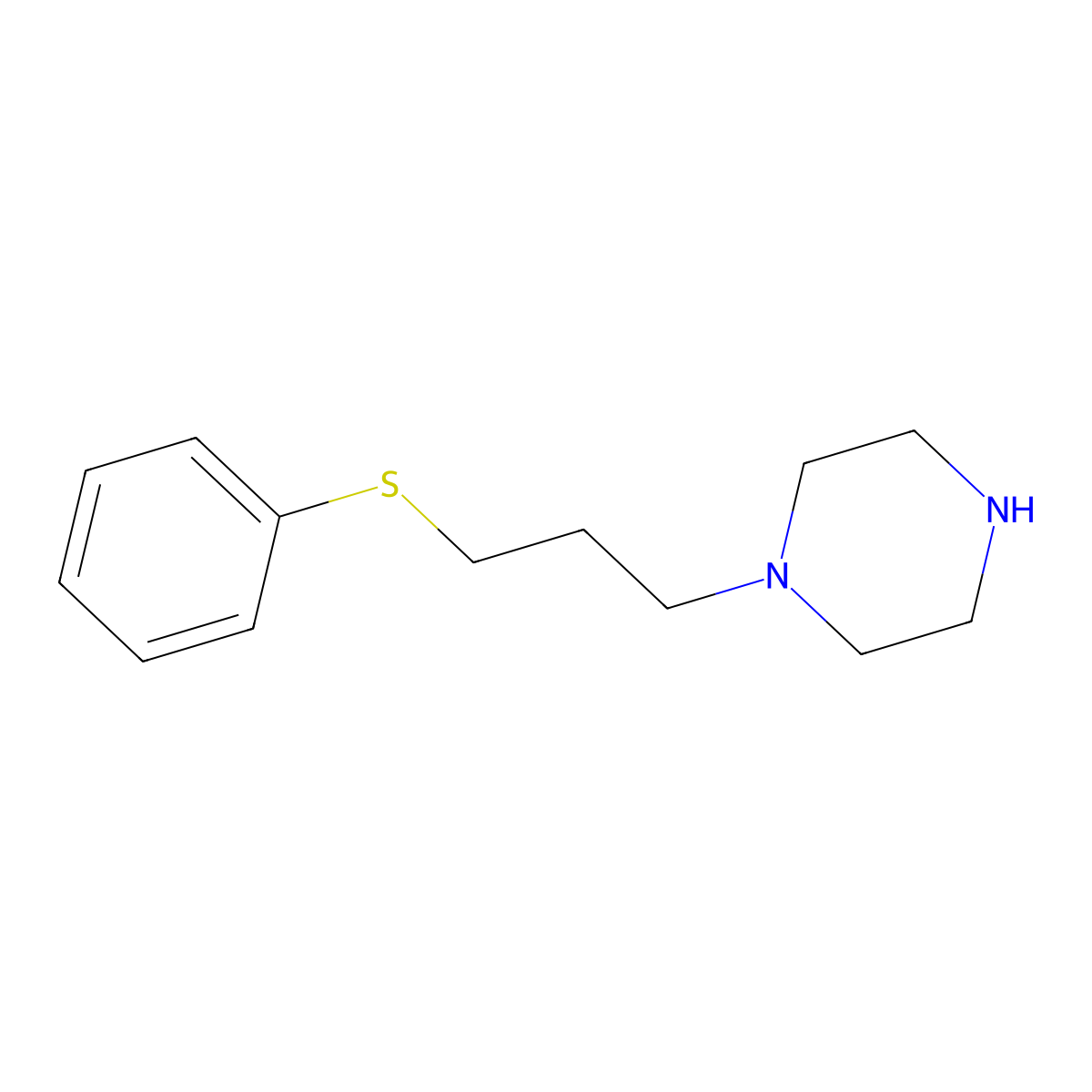 1-(3-(Phenylthio)propyl)piperazine molecular structure, CAS 65489-00-1