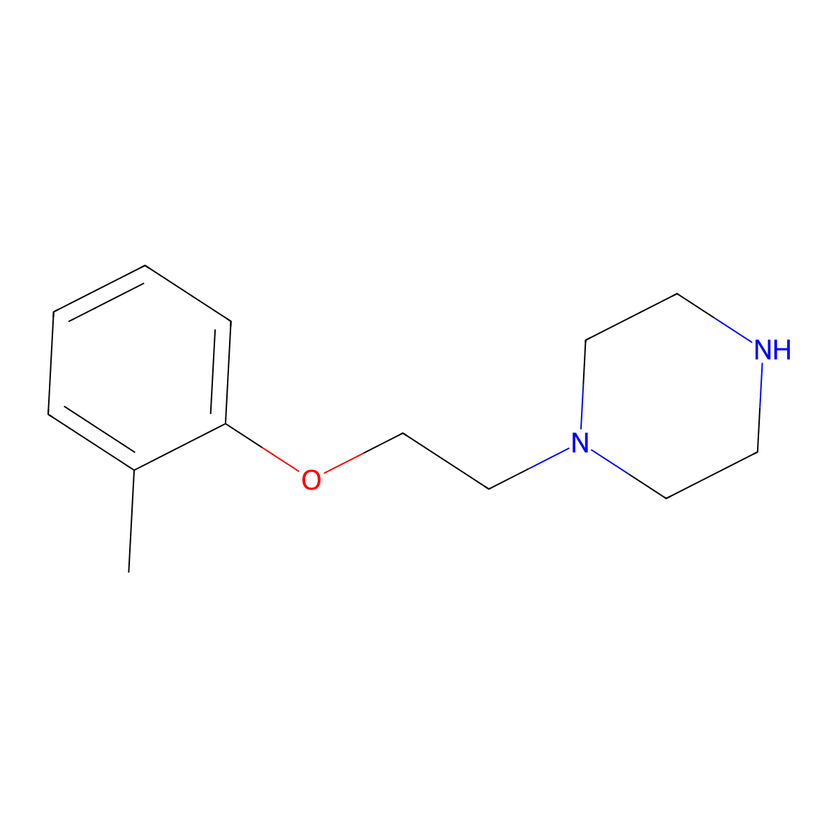 1-(2-o-Tolyloxy-ethyl)-piperazine molecular structure, CAS 65489-03-4