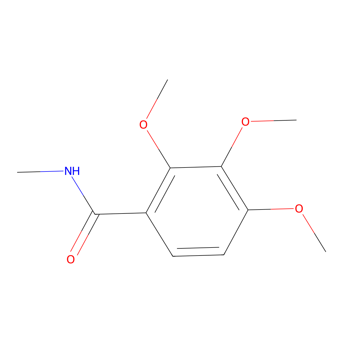 2,3,4-trimethoxy-N-methylbenzamide molecular structure, CAS 65489-53-4
