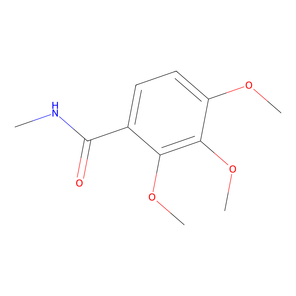 2,3,4-trimethoxy-N-methylbenzamide molecular structure, CAS 65489-53-4