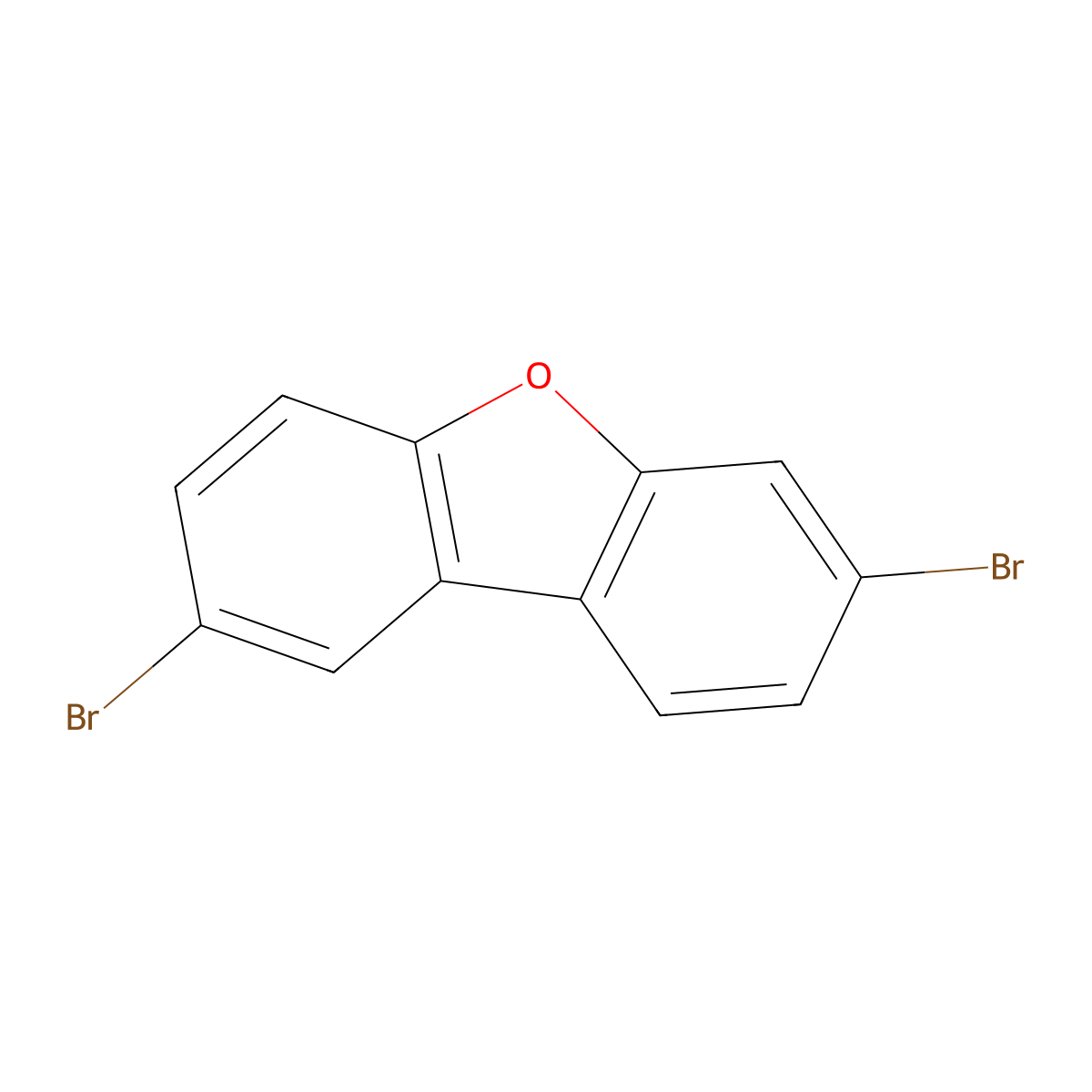 Dibenzofuran, 2,7-dibromo- molecular structure, CAS 65489-80-7