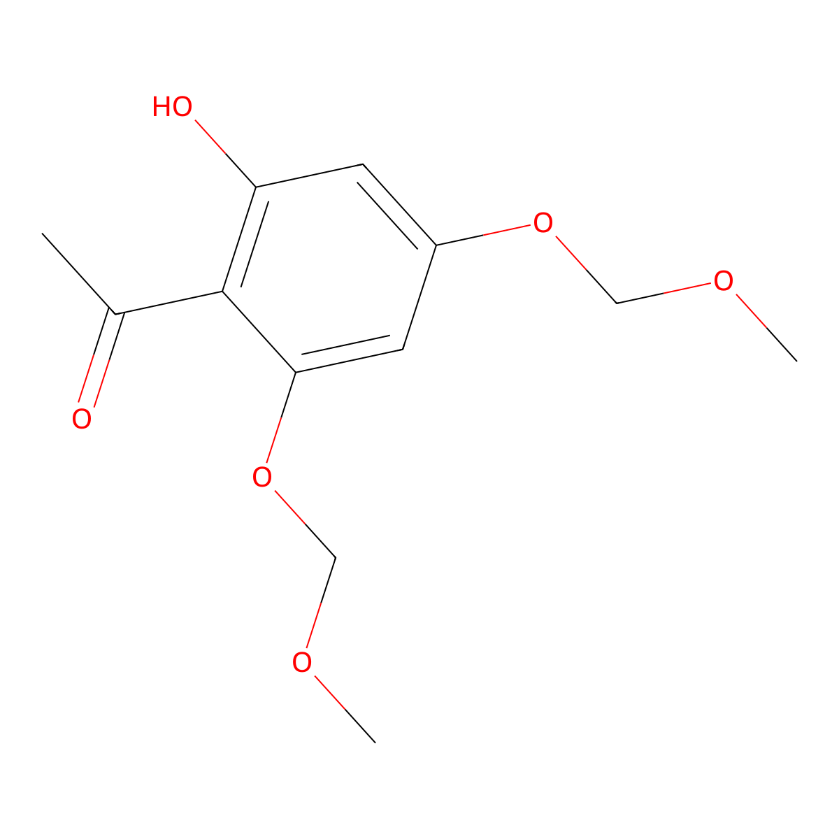 1-[2-Hydroxy-4,6-bis(methoxymethoxy)phenyl]ethanone molecular structure, CAS 65490-09-7