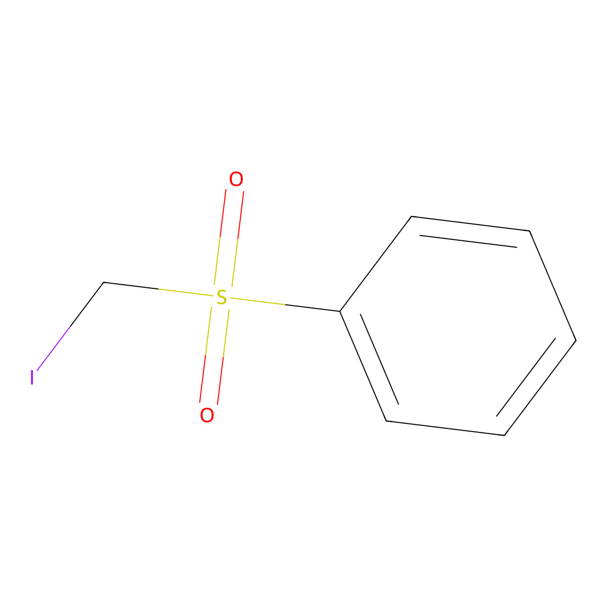 Benzene, [(iodomethyl)sulfonyl]- molecular structure, CAS 65492-21-9