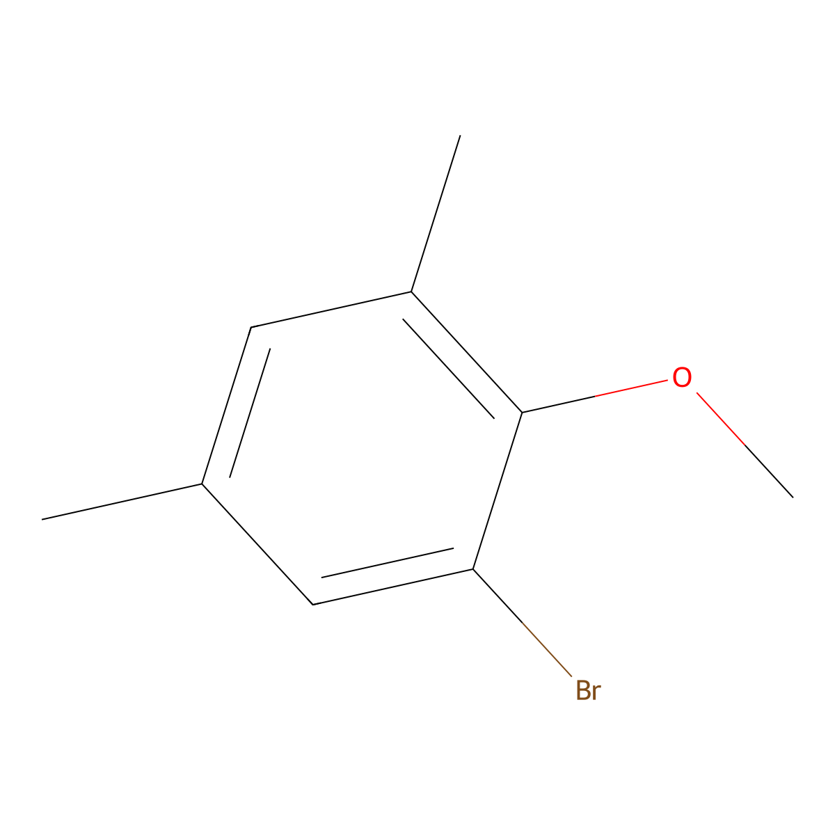 1-Bromo-2-methoxy-3,5-dimethylbenzene molecular structure, CAS 65492-45-7