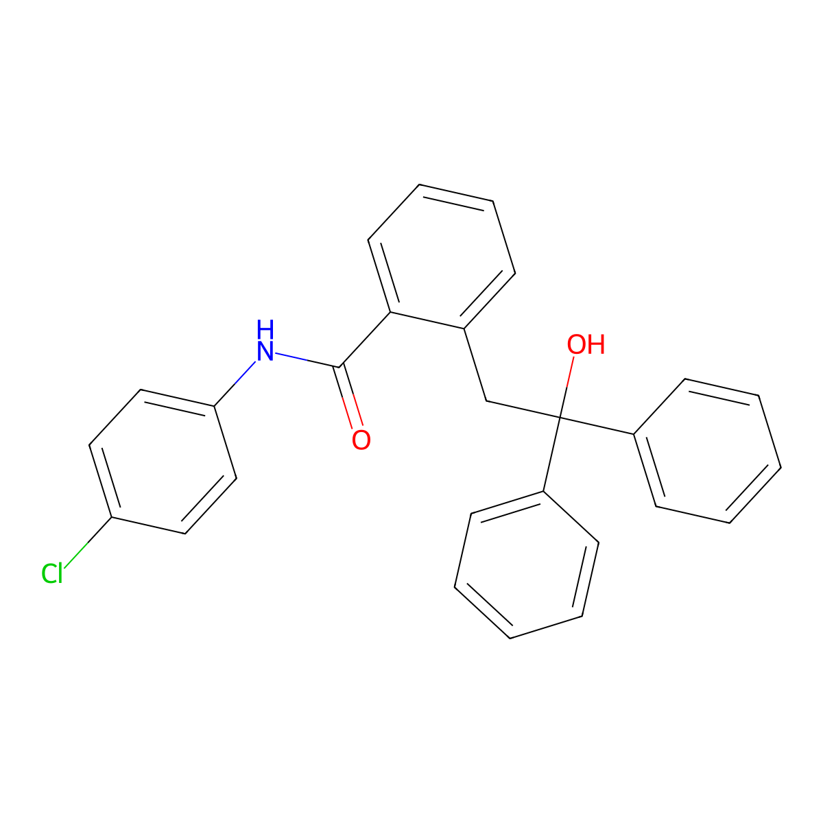 n-(4-Chlorophenyl)-2-(2-hydroxy-2,2-diphenylethyl)benzamide molecular structure, CAS 65492-61-7