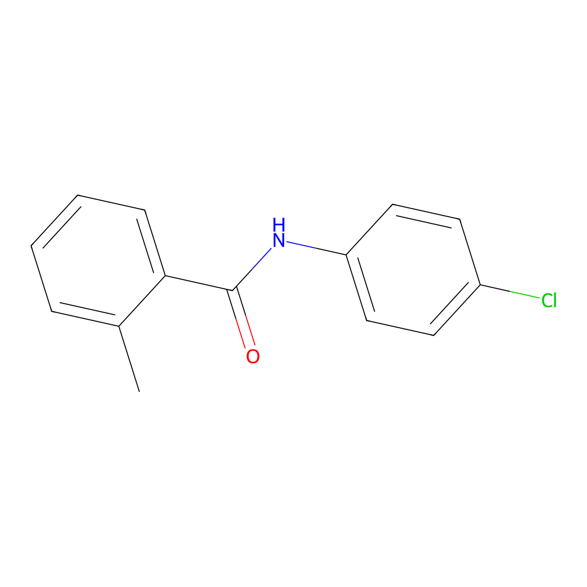 N-(4-Chlorophenyl)-2-methylbenzamide molecular structure, CAS 65492-63-9