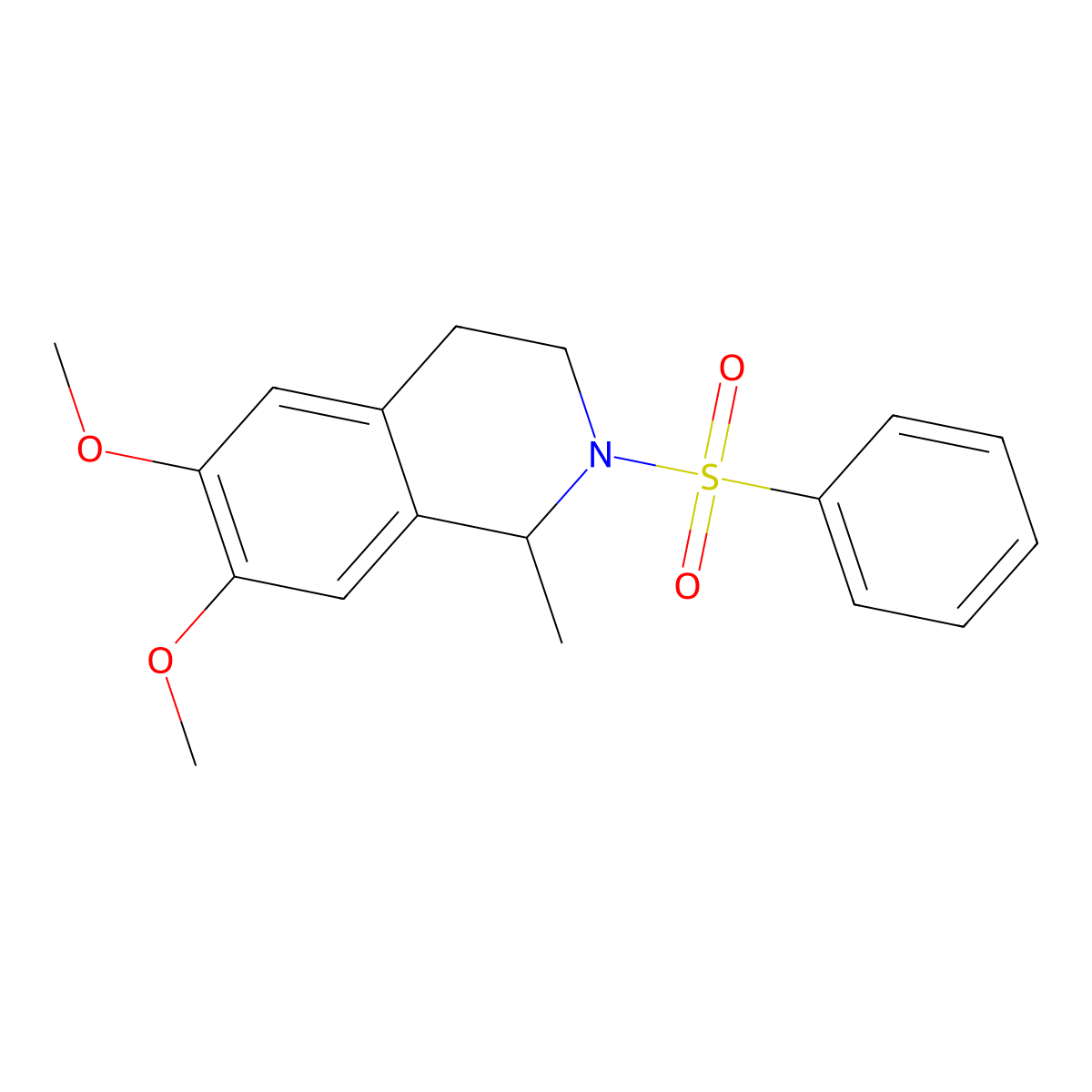 2-(Benzenesulfonyl)-6,7-dimethoxy-1-methyl-1,2,3,4-tetrahydroisoquinoline molecular structure, CAS 65492-83-3