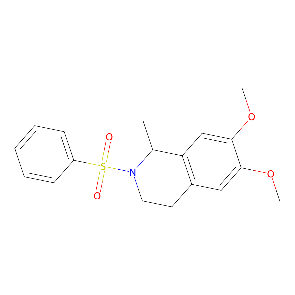 2-(Benzenesulfonyl)-6,7-dimethoxy-1-methyl-1,2,3,4-tetrahydroisoquinoline molecular structure, CAS 65492-83-3
