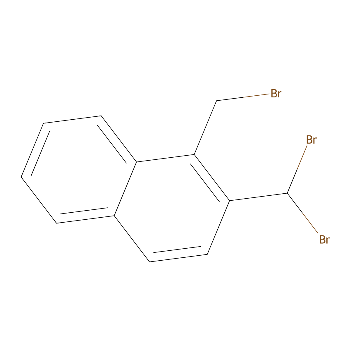 1-(Bromomethyl)-2-(dibromomethyl)naphthalene molecular structure, CAS 65492-90-2